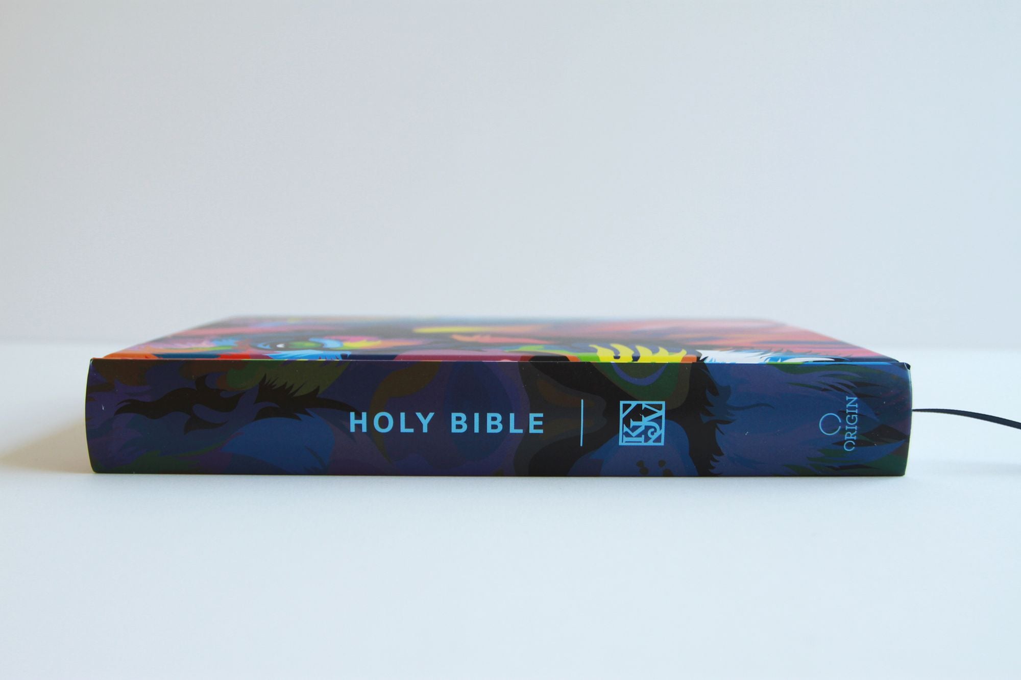 KJV Holy Bible, Multi Color Lion of Judah, Large Print, Handy Size format, Hardcover, Ribbon Marker, and Red Letter