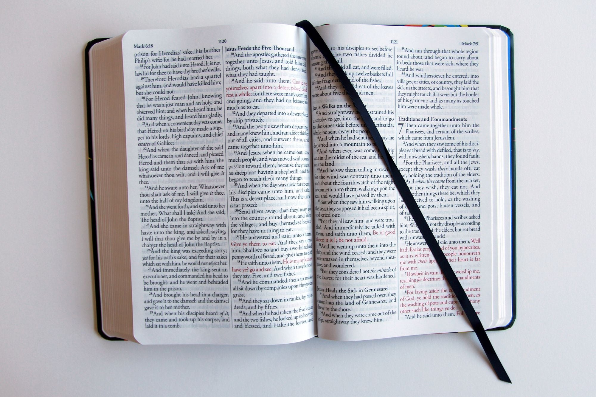 KJV Holy Bible, Multi Color Lion of Judah, Large Print, Handy Size format, Hardcover, Ribbon Marker, and Red Letter
