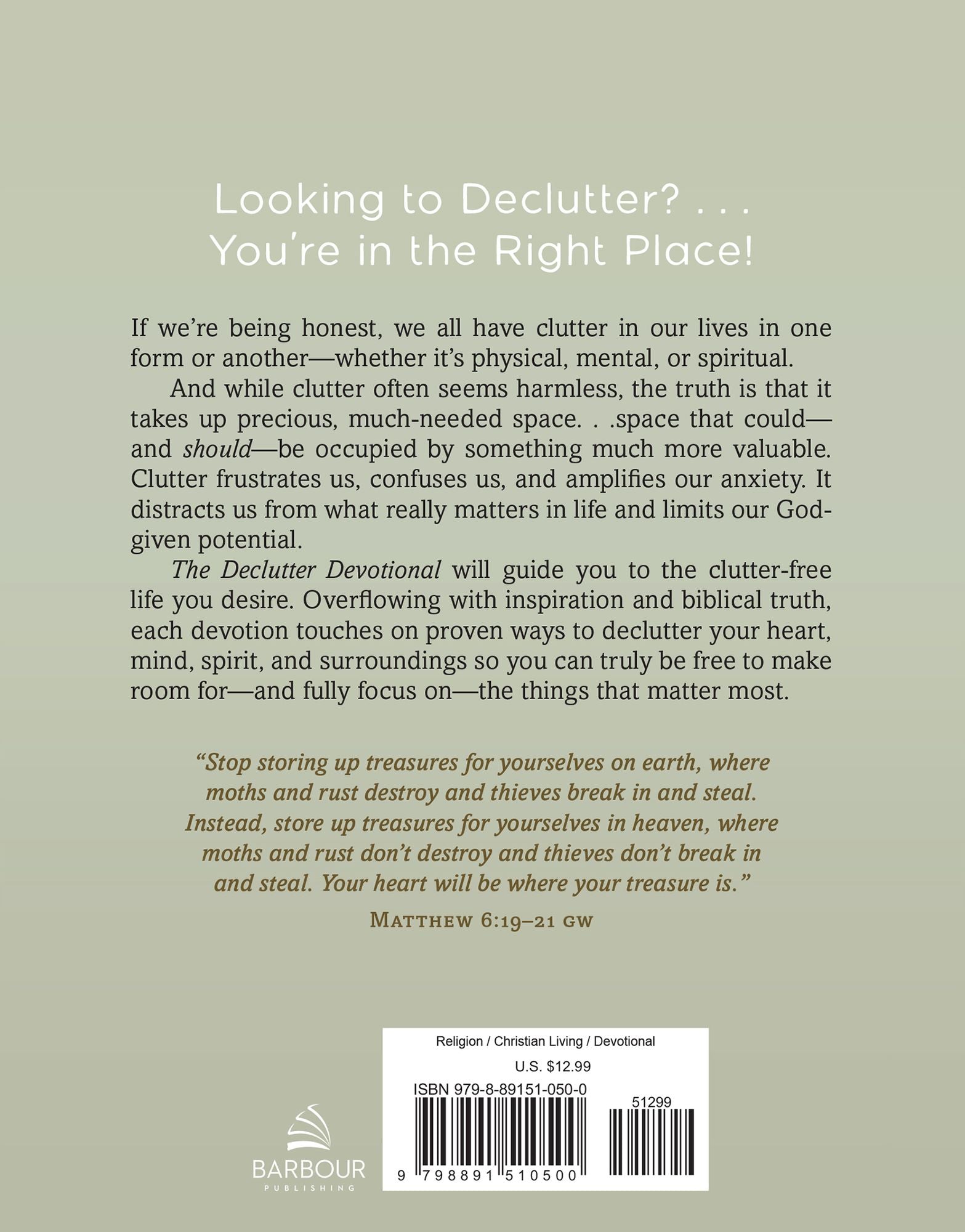 The Declutter Devotional: Biblical Inspiration for Making Room for What Matters