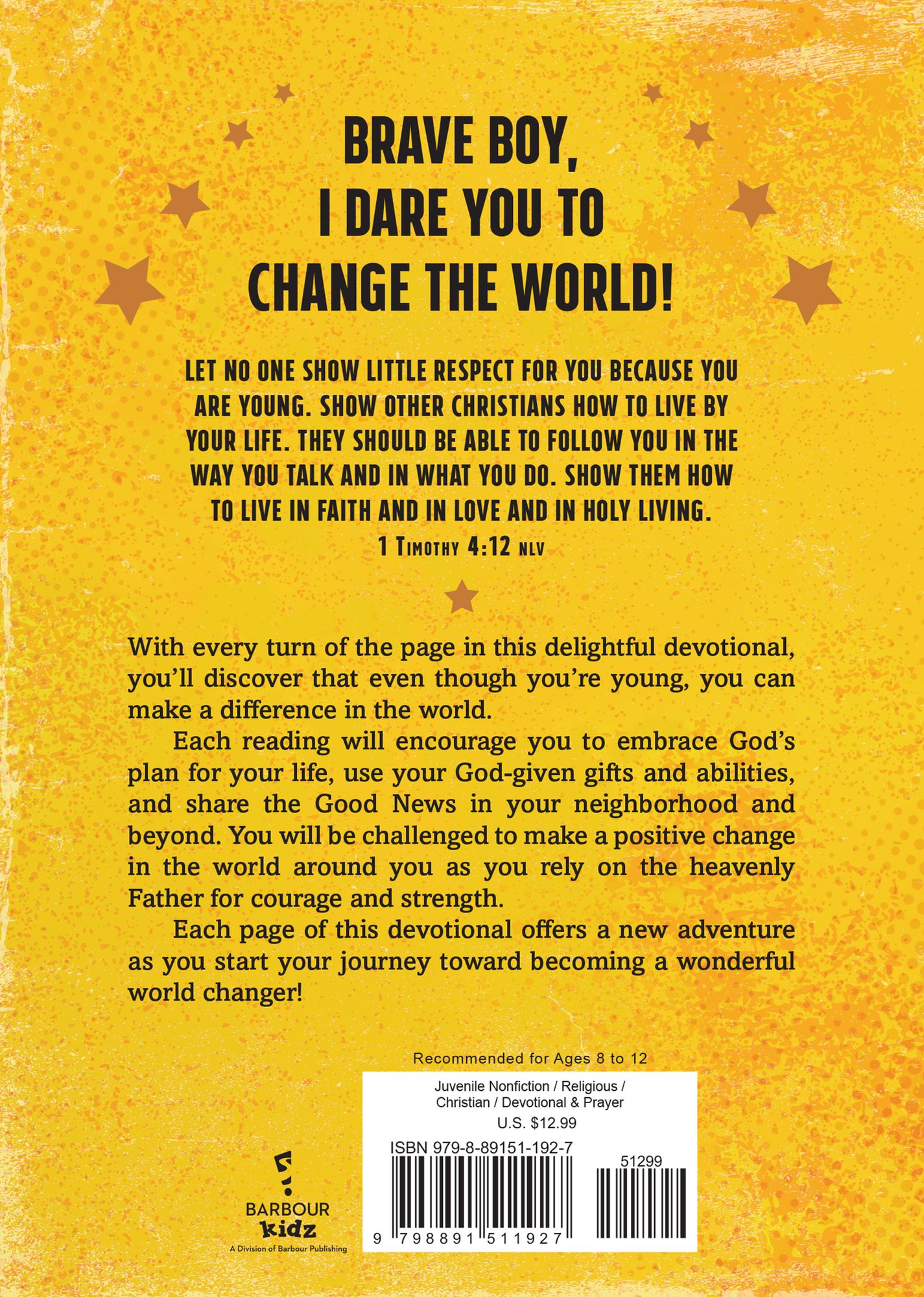 Daring Devotions for Pre-Teen Boys: Wisdom and Encouragement for Making a Difference