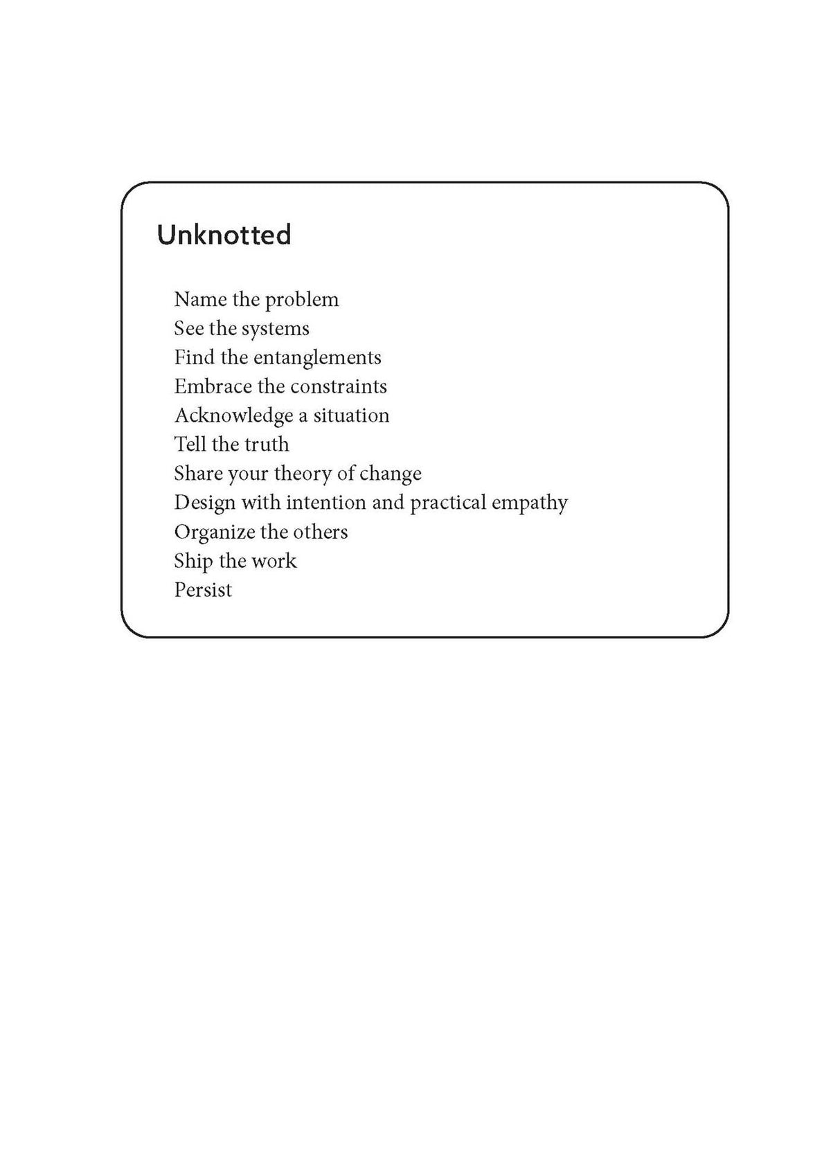 The Knot: Problems Can Be Solved