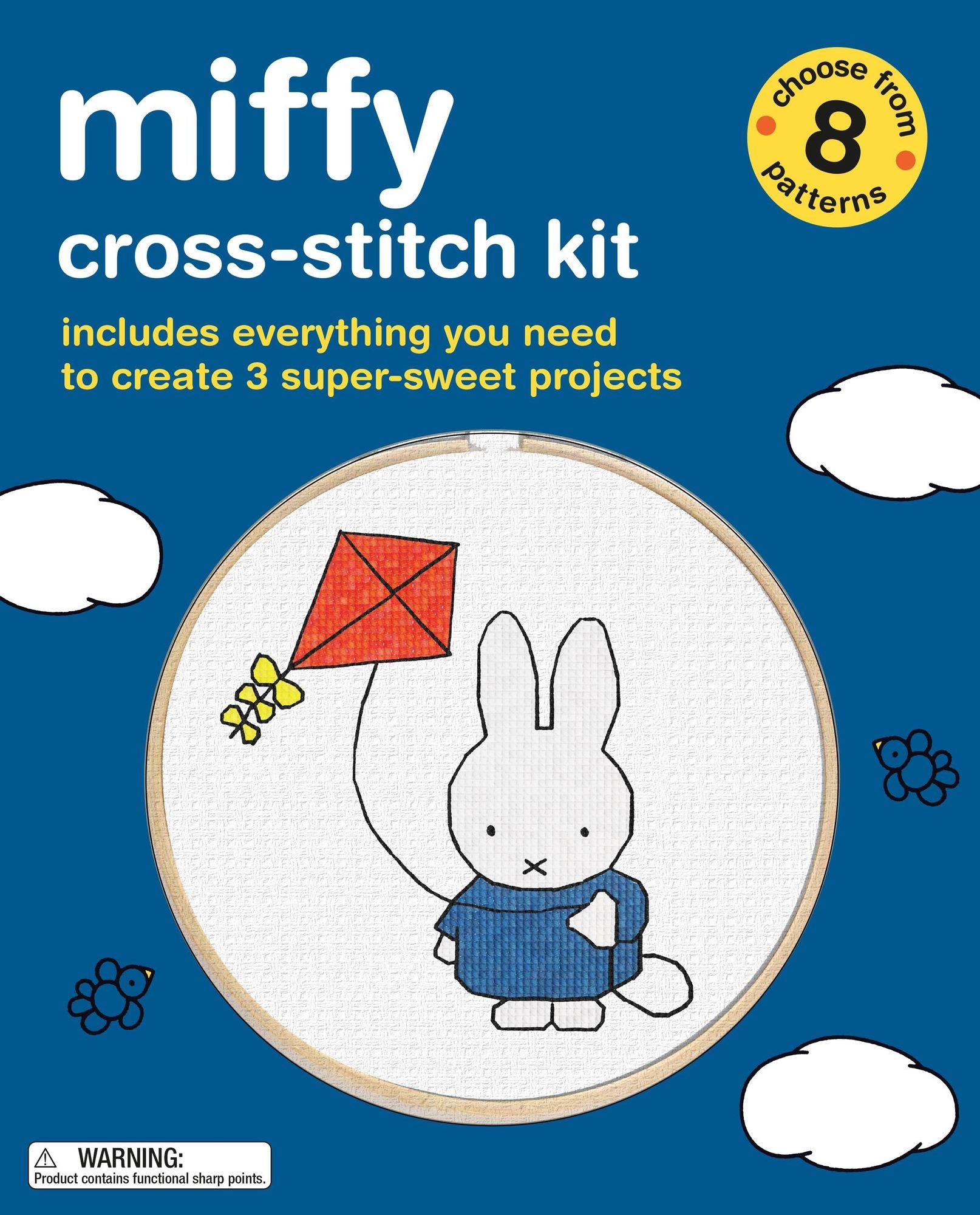 Miffy Cross-Stitch Kit: Includes Everything You Need to Create 3 Super-Sweet Projects (Choose from 8 Patterns)