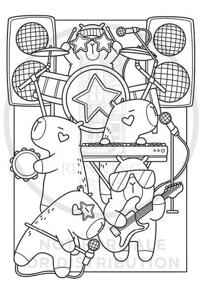 Super-Cute Capybaras: A Cozy Creatures Coloring Book