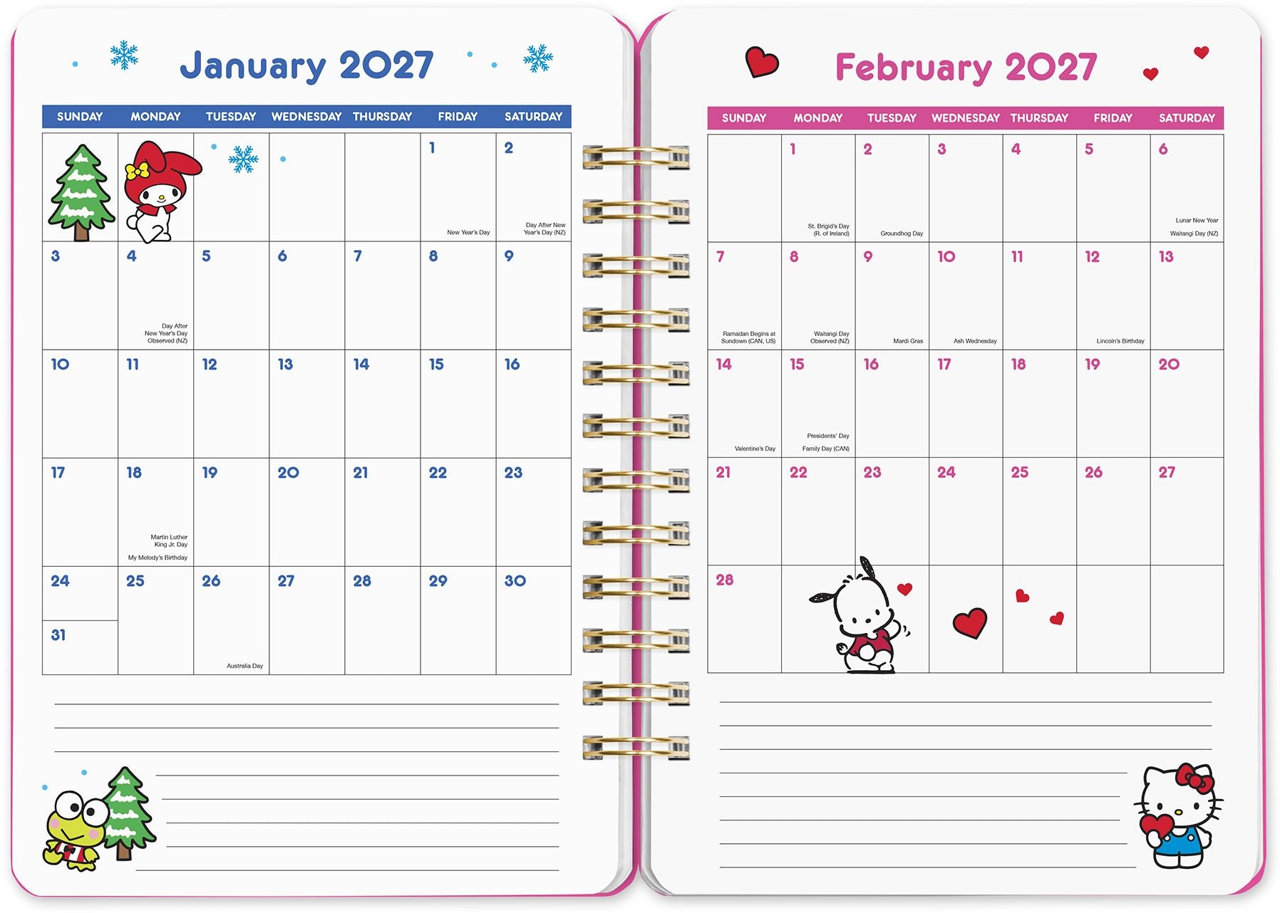 2026-2027 Hello Kitty Apples Do It All 17-Month Planner