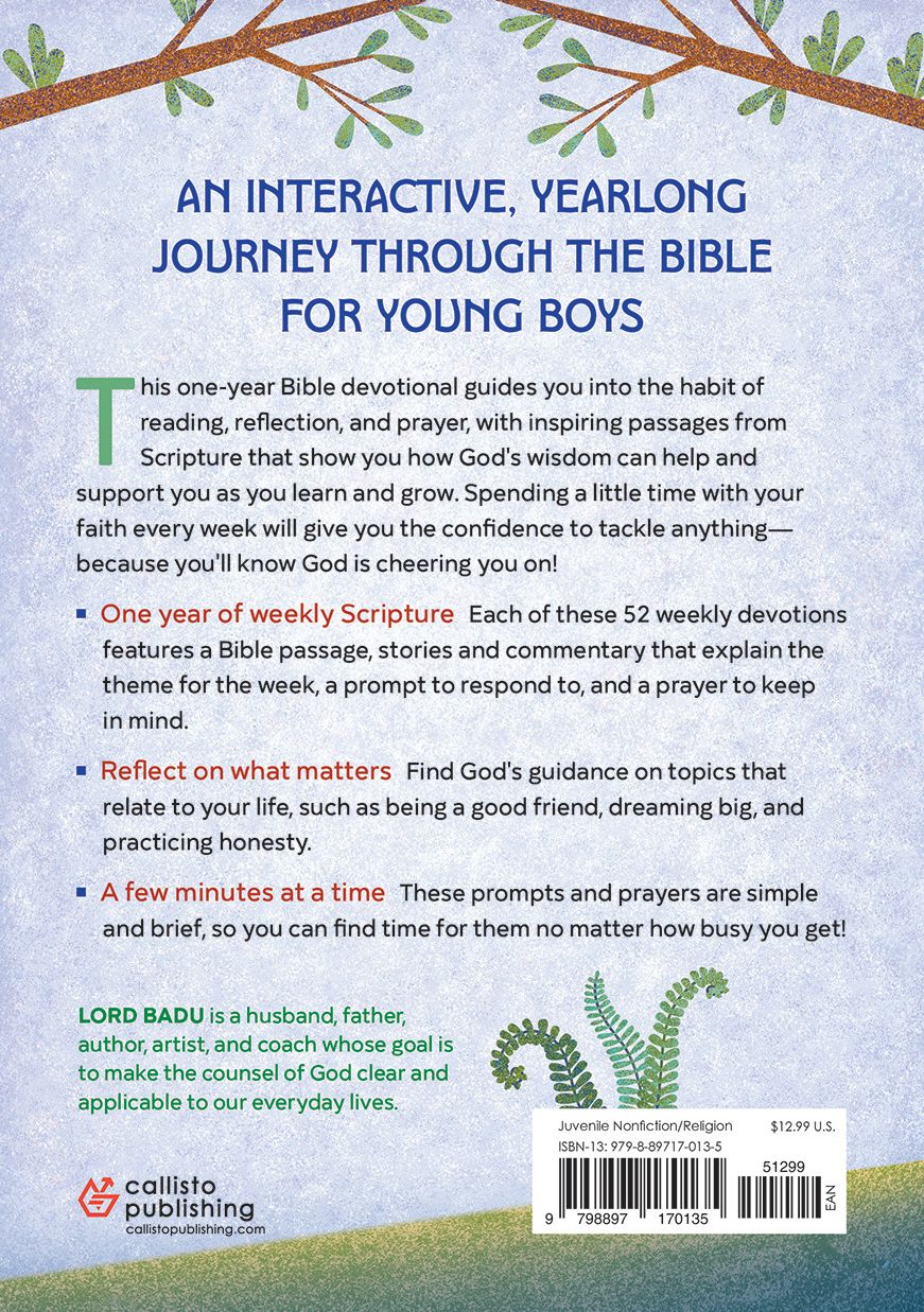 The Bible in 52 Weeks Devotional for Boys: A Year of Growing in Faith