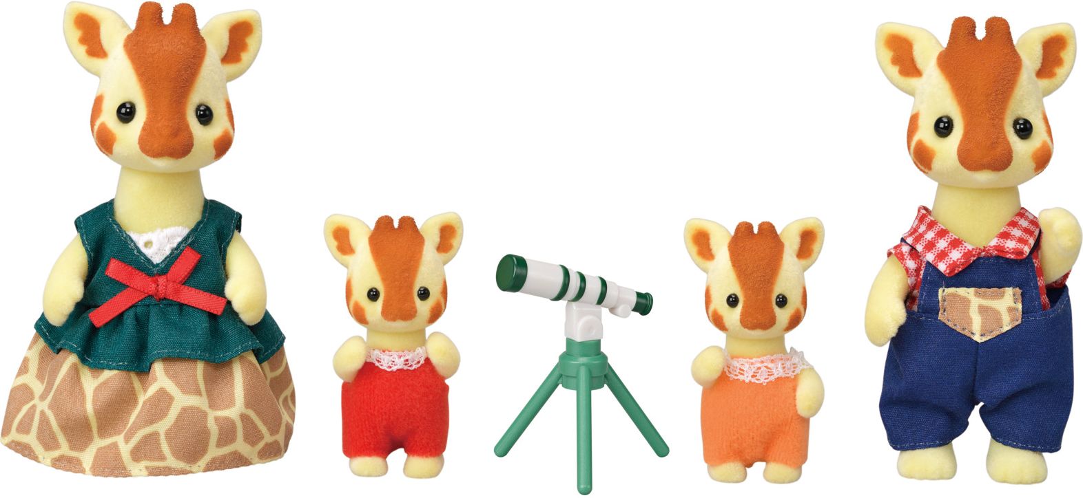 Calico Critters Highbranch Giraffe Family, Set of 4 Collectible Doll Figures