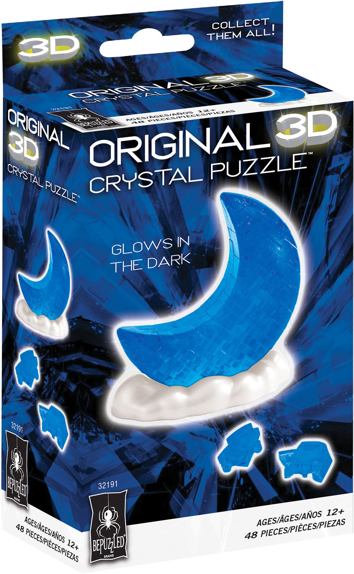 Glowing Moon Standard 3D Crystal Puzzle