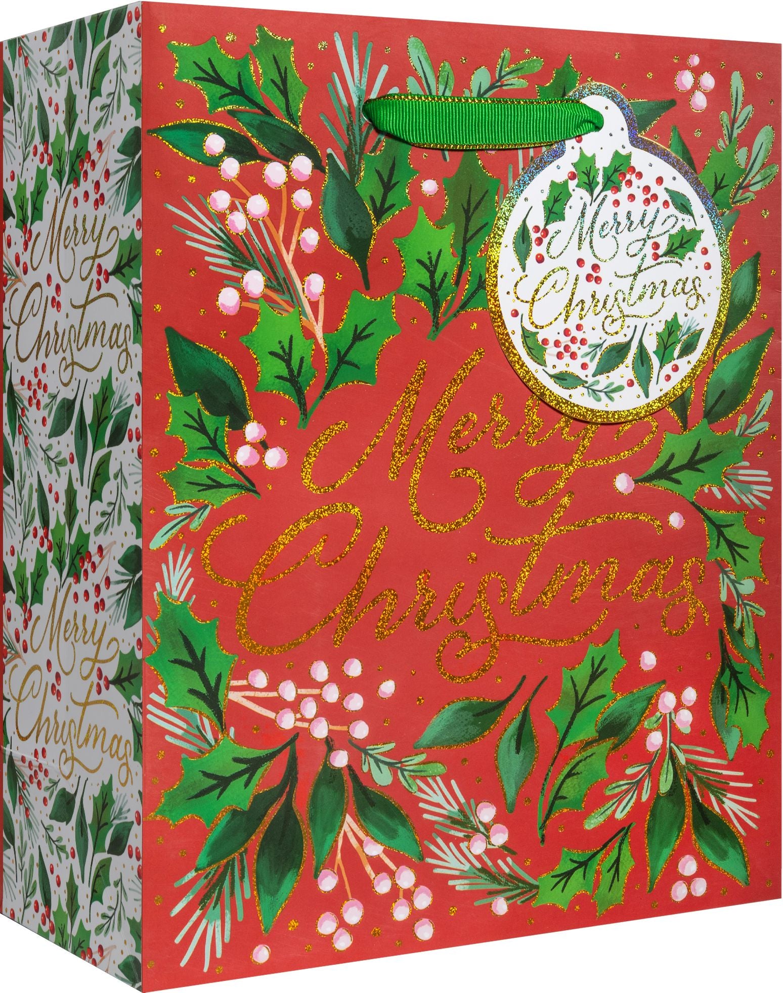 Merry Christmas Botanical Medium Gift Bag