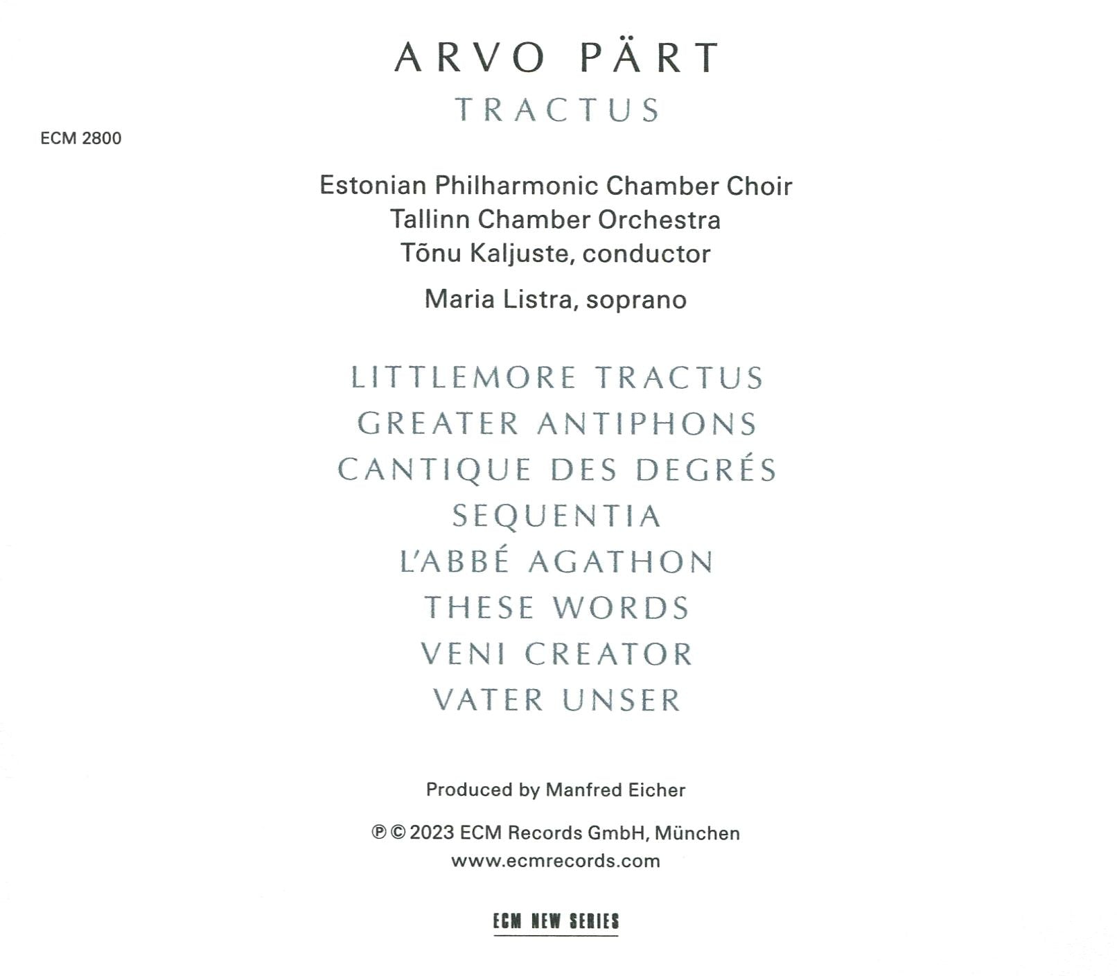 Arvo Pärt: Tractus
