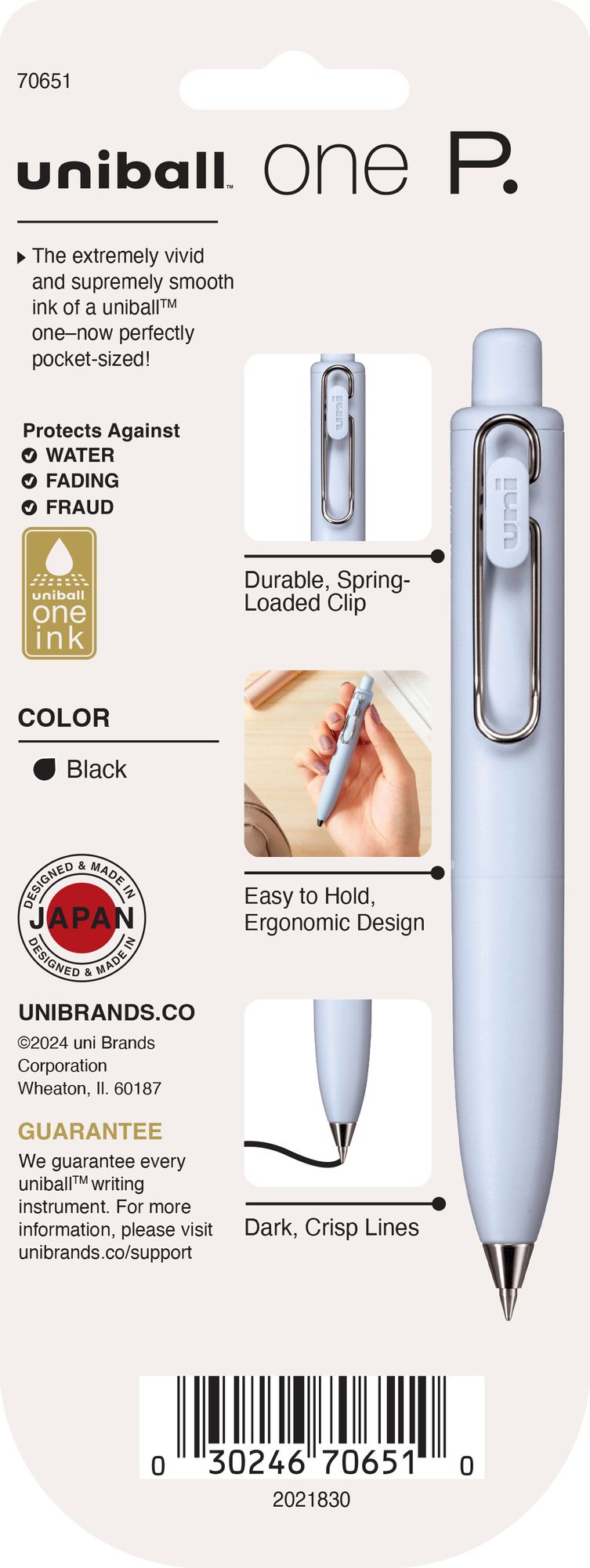 uniball? one P Retractable Gel Pens S/3, Micro Point, Blk, Soda