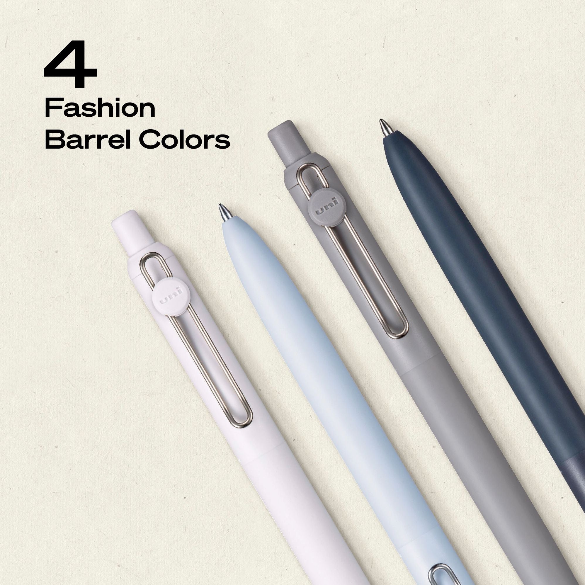 uniball? Zento Liquid Gel RT, Medium Point 0.7mm, Zen Barrel, Black Ink, 4pc