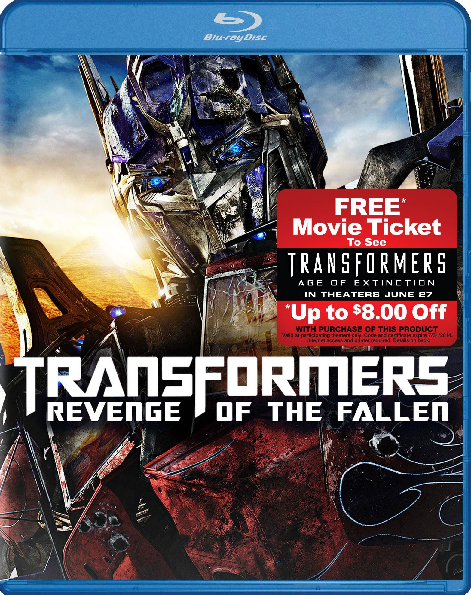 Transformers: Revenge of the Fallen [2 Discs] [Blu-ray/DVD] [Movie Money]