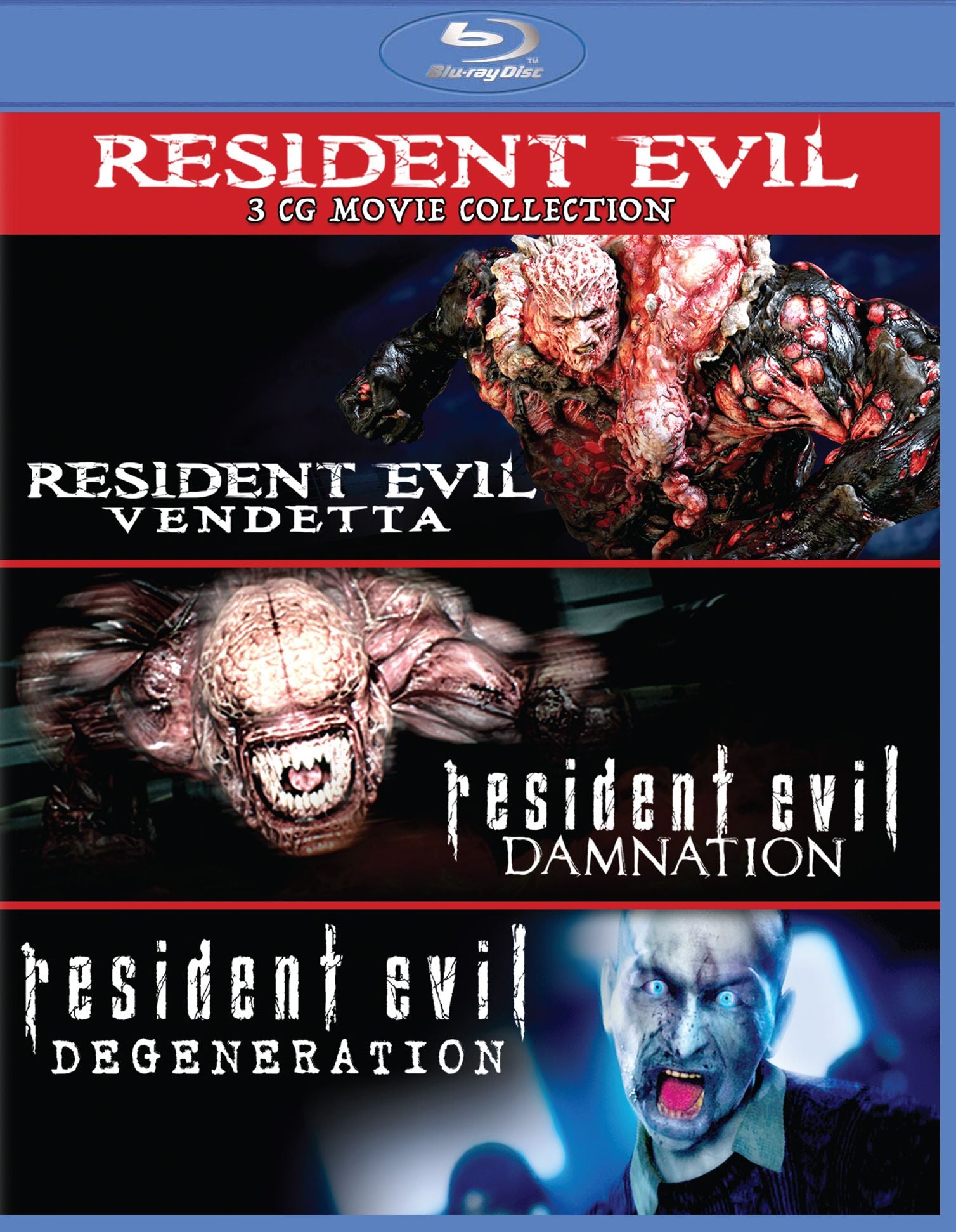 Resident Evil: Damnation/Resident Evil: Degeneration/Resident Evil: Vendetta [Blu-ray]