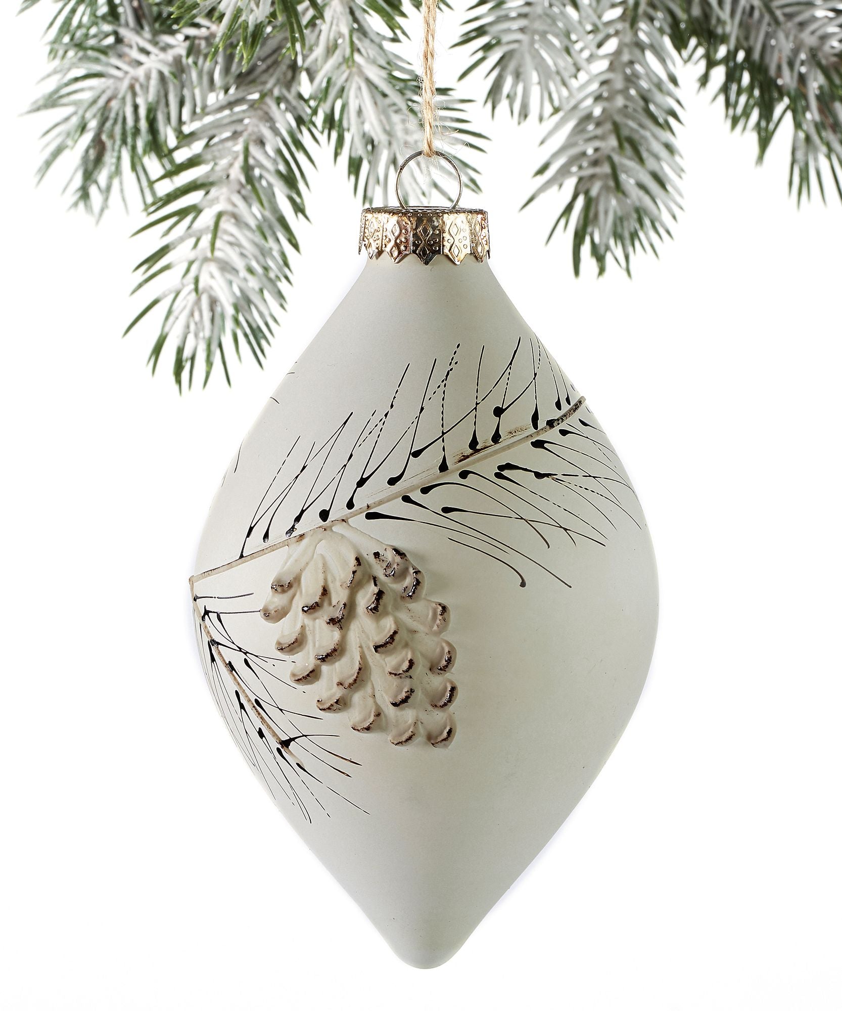 Christmas Ornament Black Forest Pinecone Finial