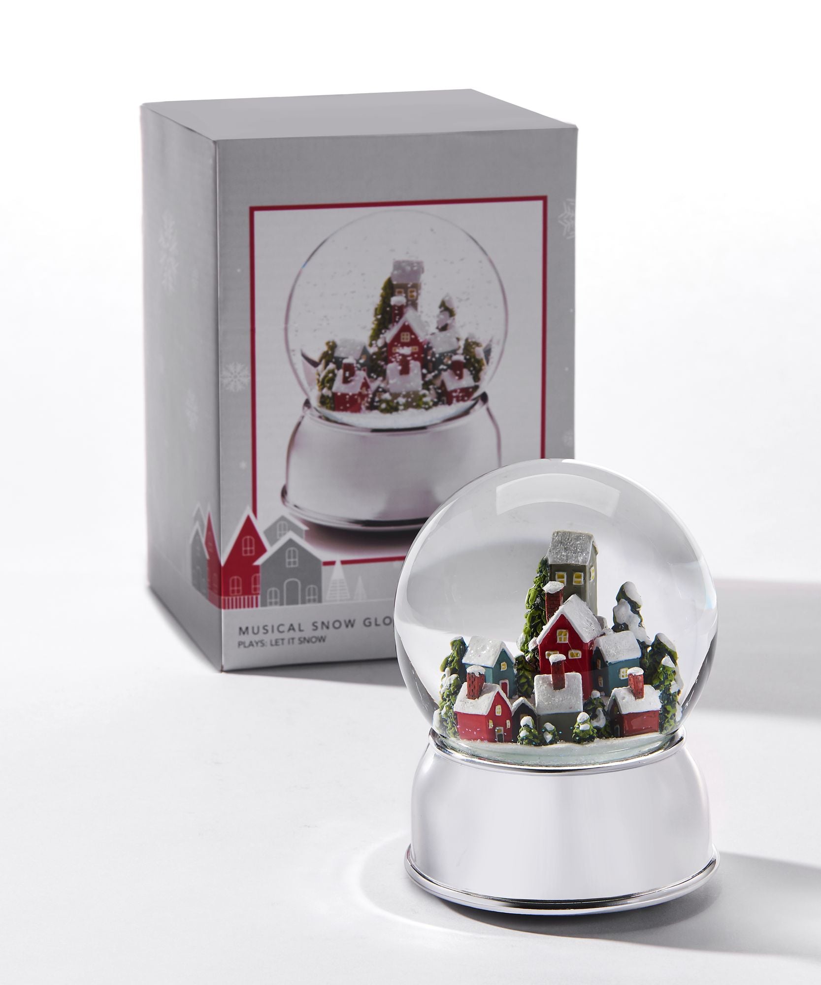 Musical Village Snow Globe