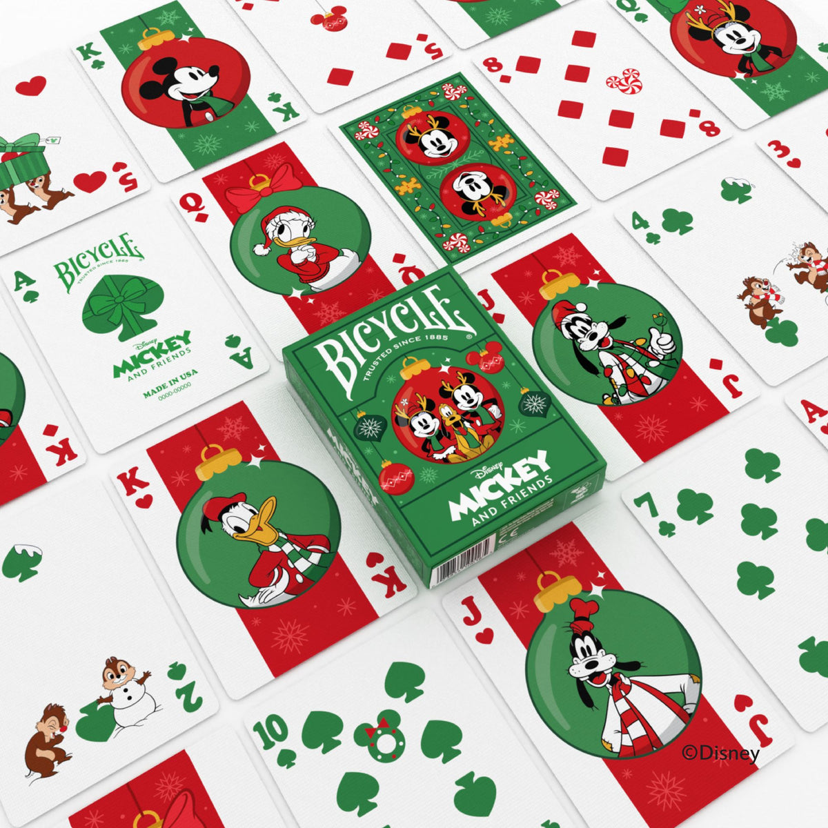 Bicycle Disney Mickey and Friends Holiday playing cards