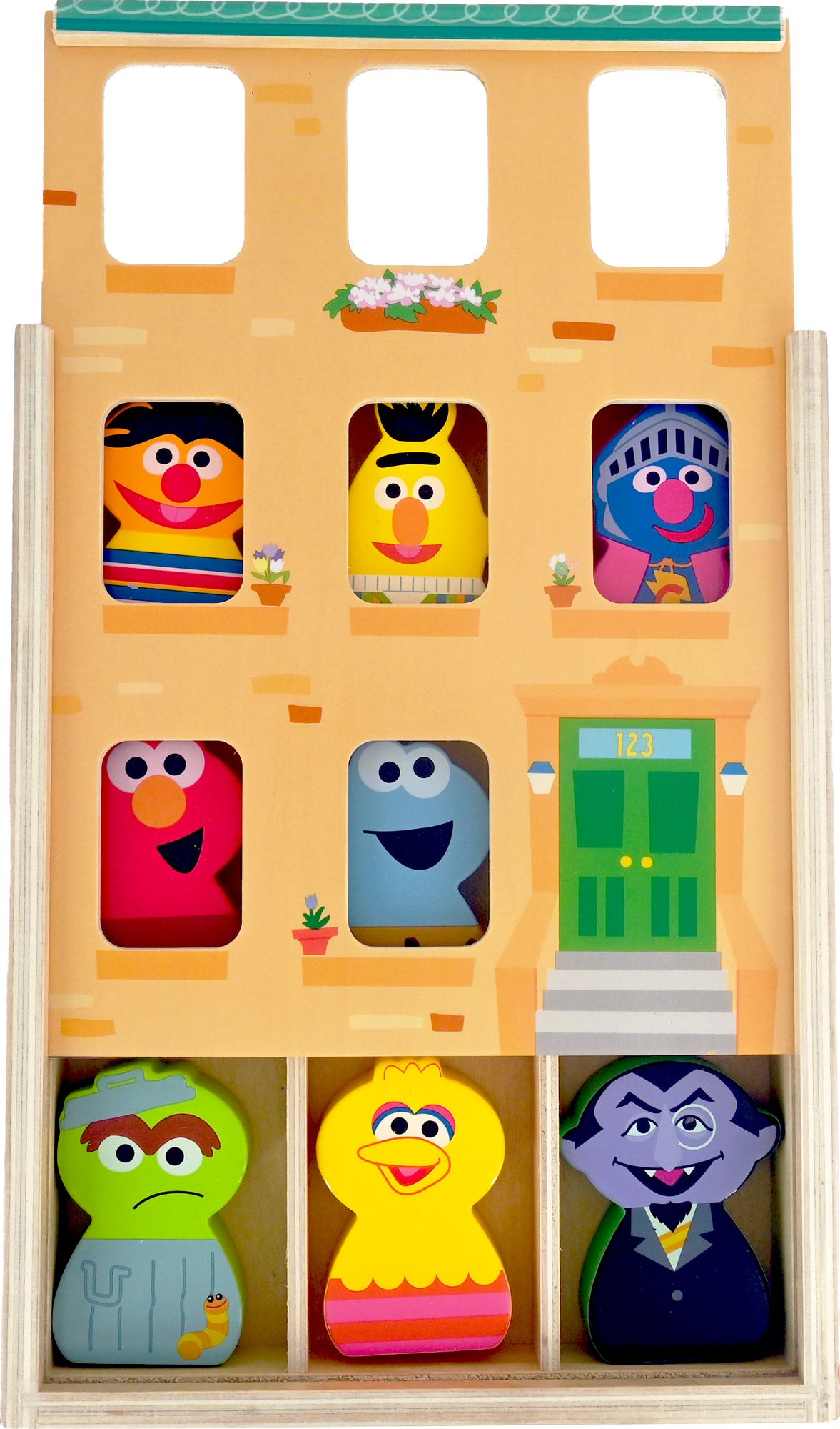 Sesame Street-Wooden Neighborhood Block Set