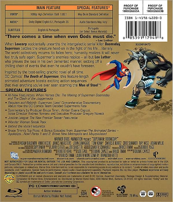 Superman: Doomsday [Blu-ray]