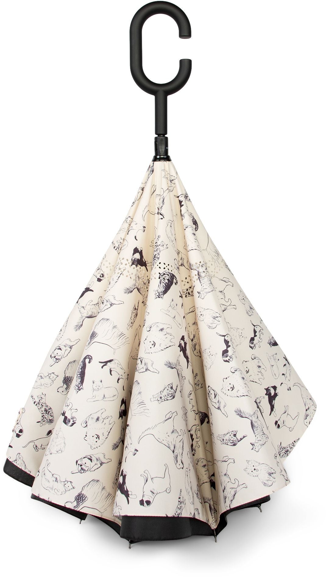Raining Cats and Dogs ShedRain Unbelievabrella Reverse Stick Umbrella