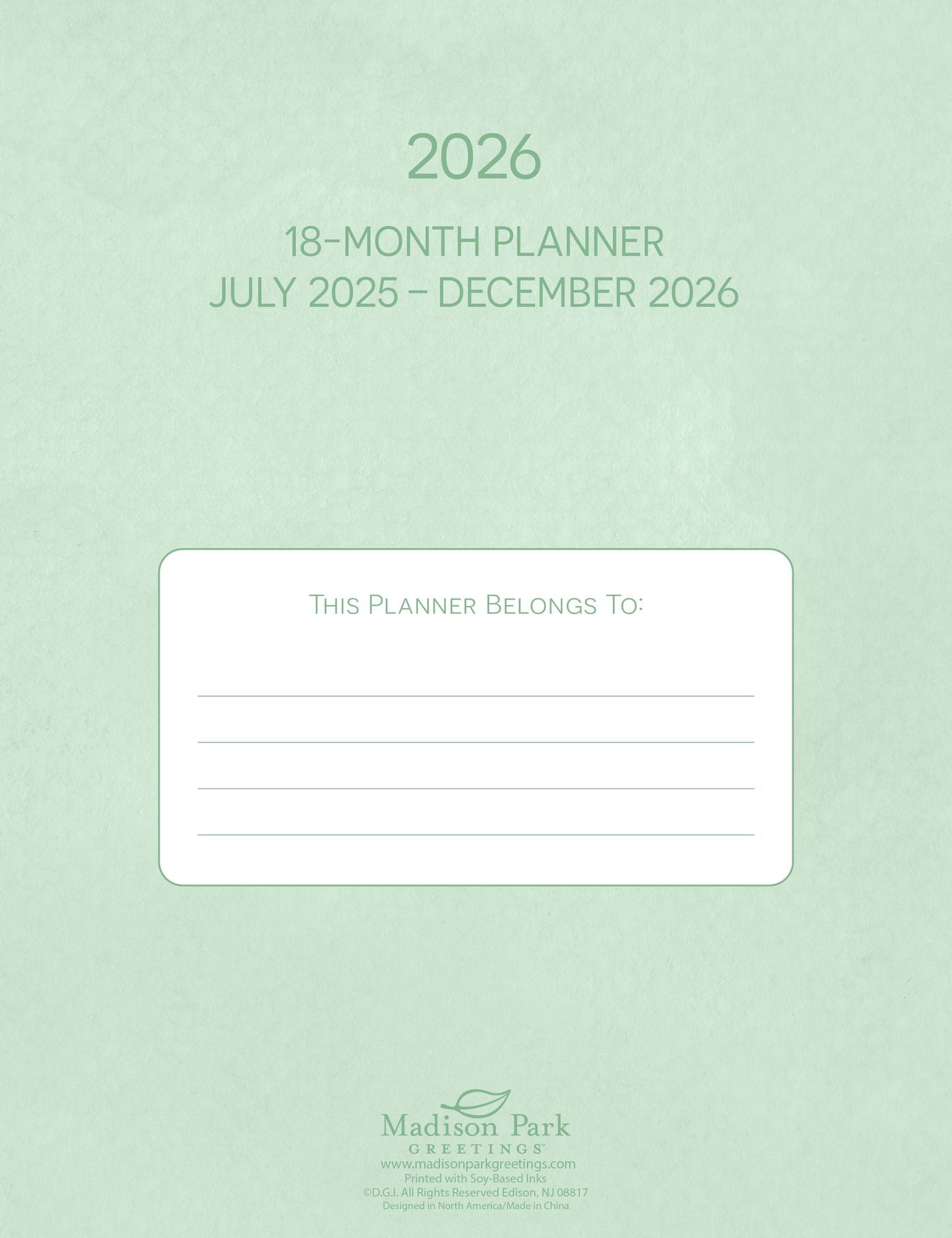 2025-2026 Surrey Planner Big Bold Butterflies