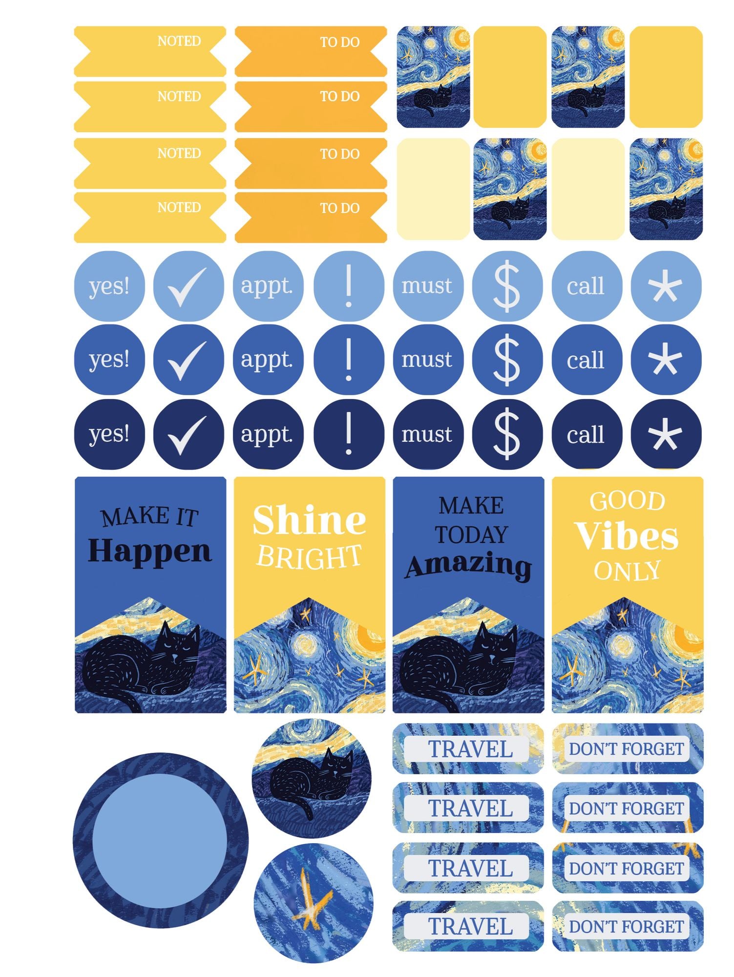 2025-2026 Chunky Planner Starry Night Sleep