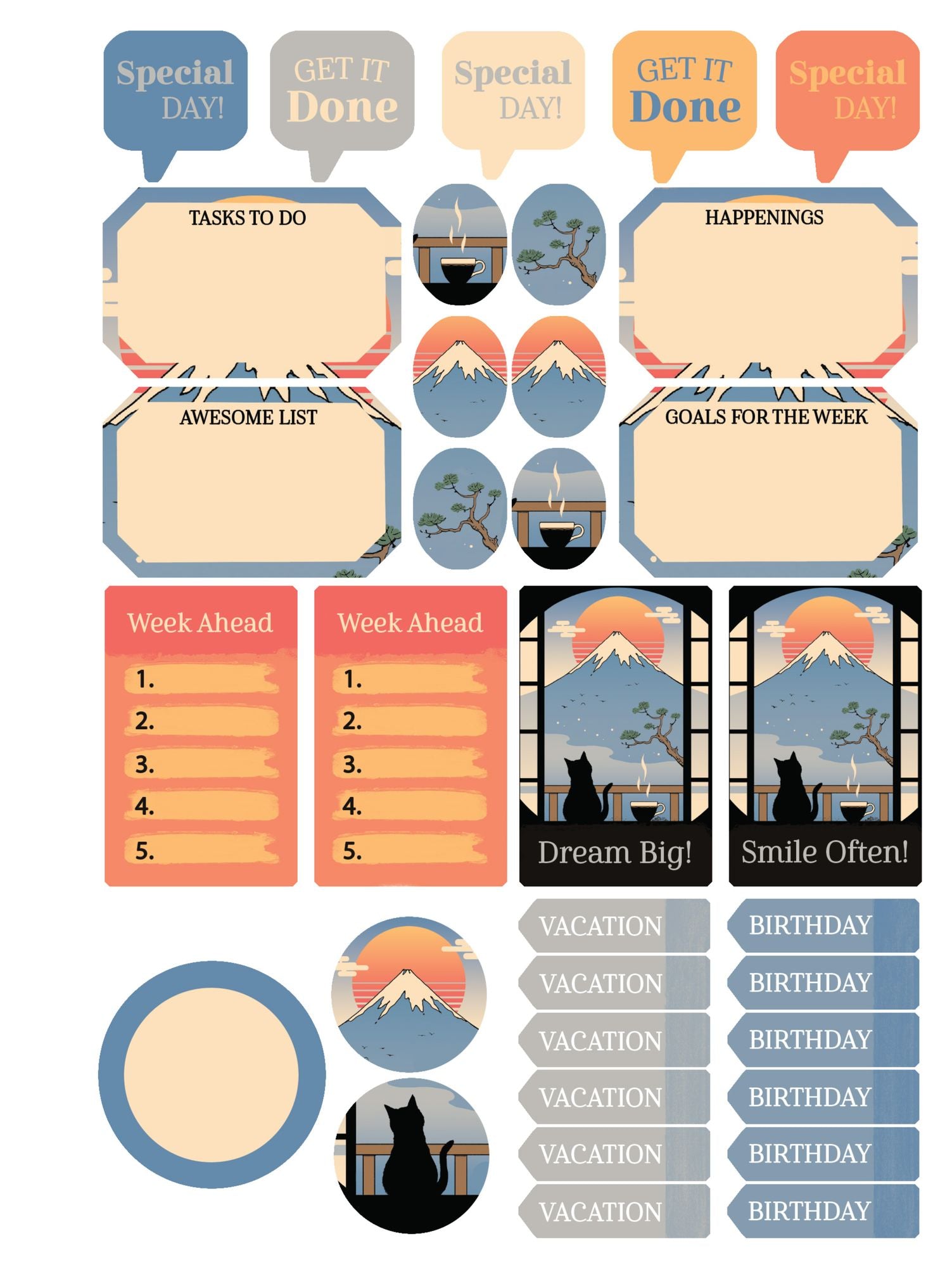 2025-2026 Chunky Planner Coffee Cat