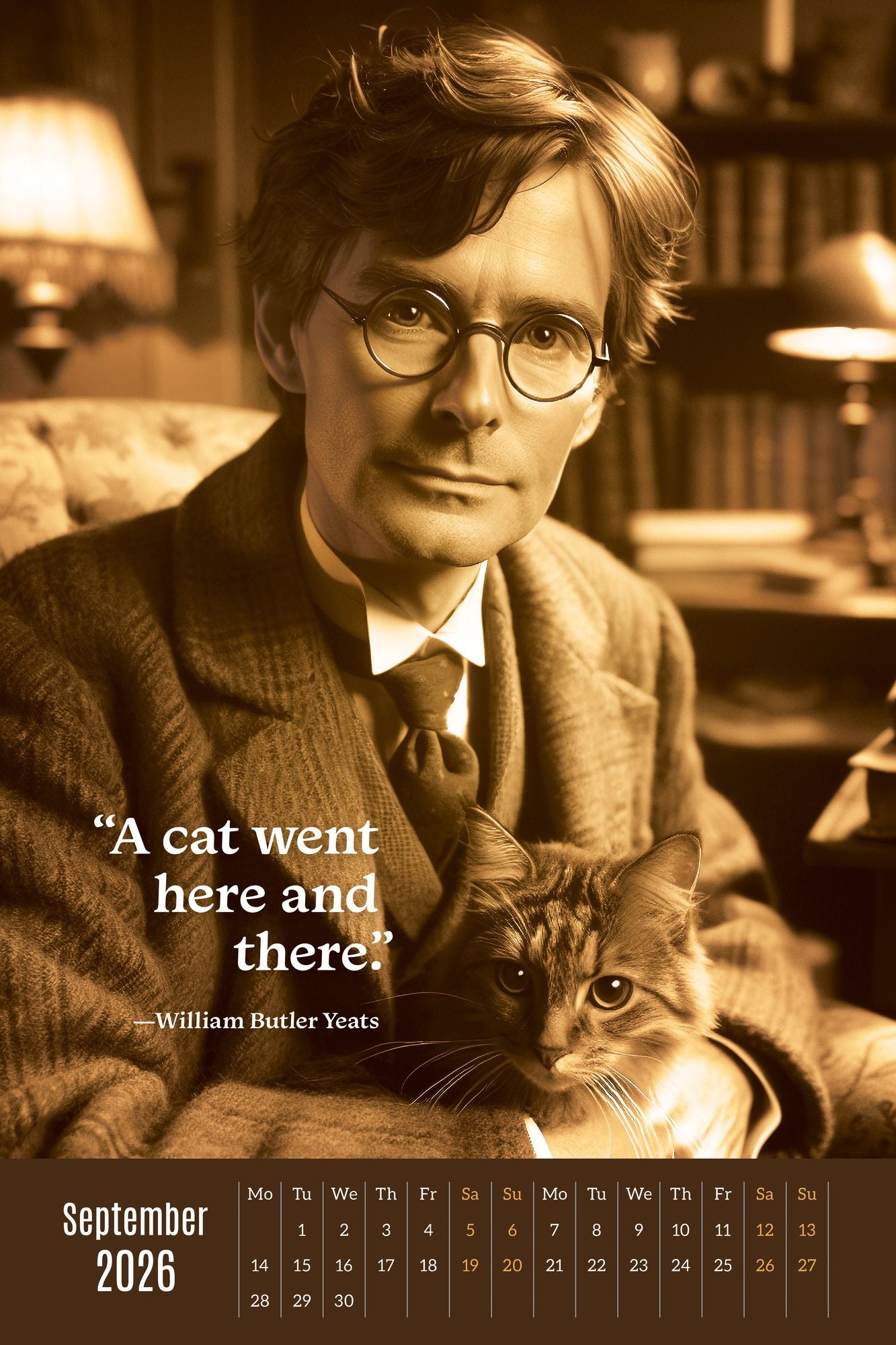 2026 AUTHORS & CATS OVERSIZED WALL CALENDAR - Exclusive