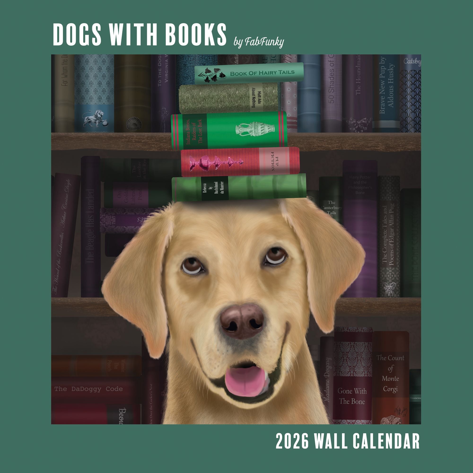 2026 DOGS & BOOKS STANDARD WALL CALENDAR - Exclusive
