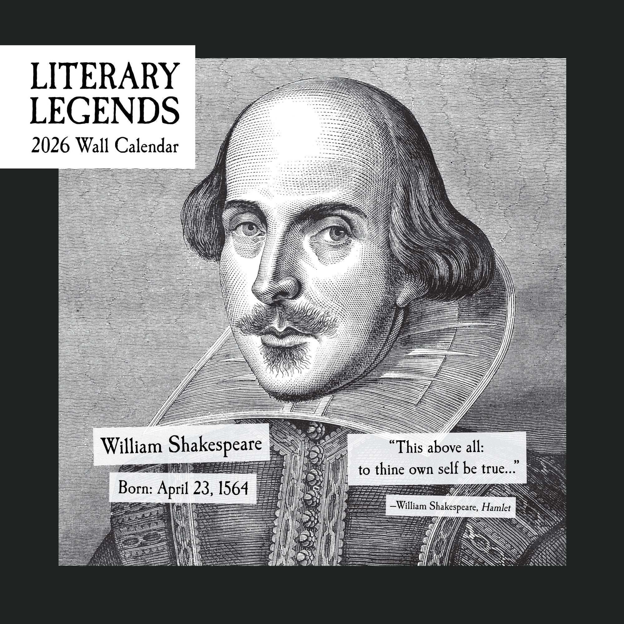 2026 AUTHORS BIRTHDAYS STANDARD WALL CALENDAR - Exclusive