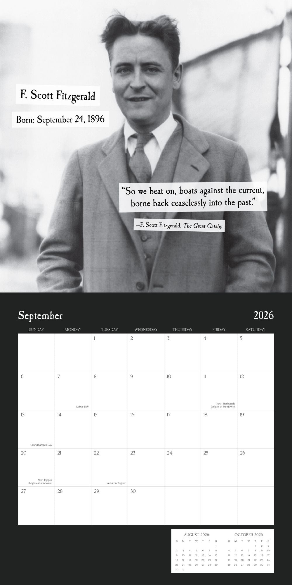 2026 AUTHORS BIRTHDAYS STANDARD WALL CALENDAR - Exclusive