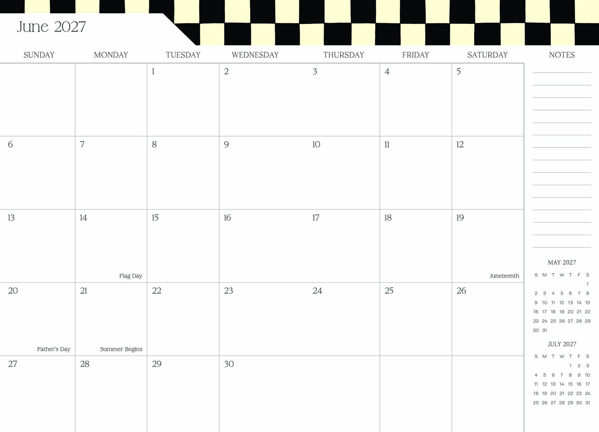 2026-2027 Super Pocket Planner Checker Cats