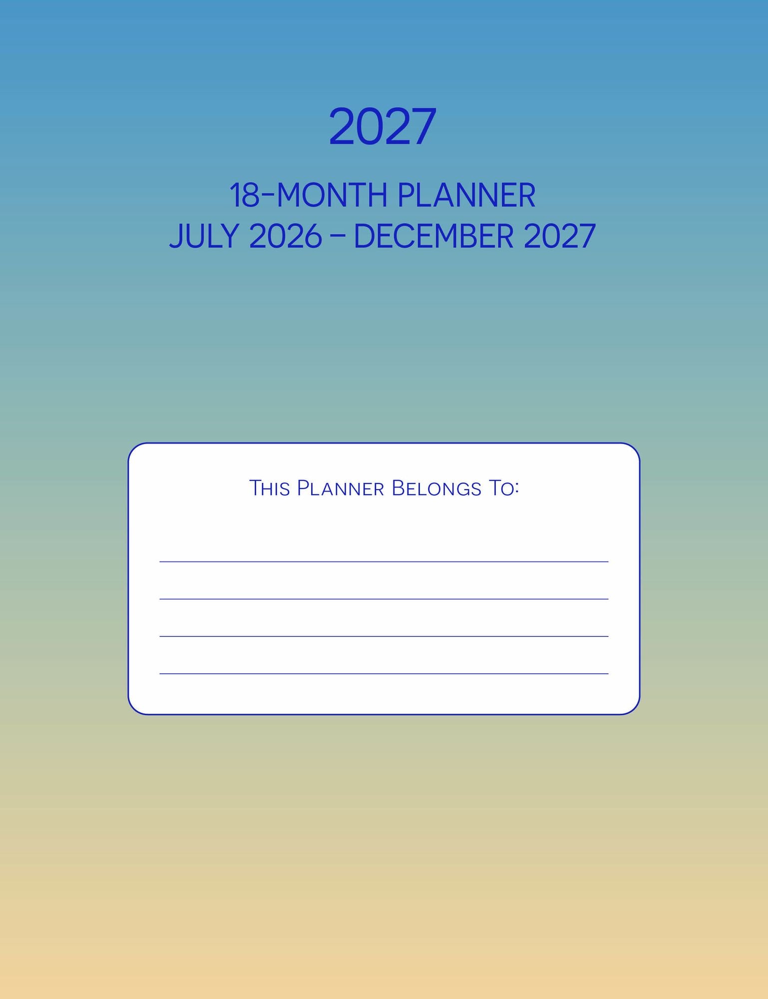 2026-2027 Surrey Planner Coffee Cat