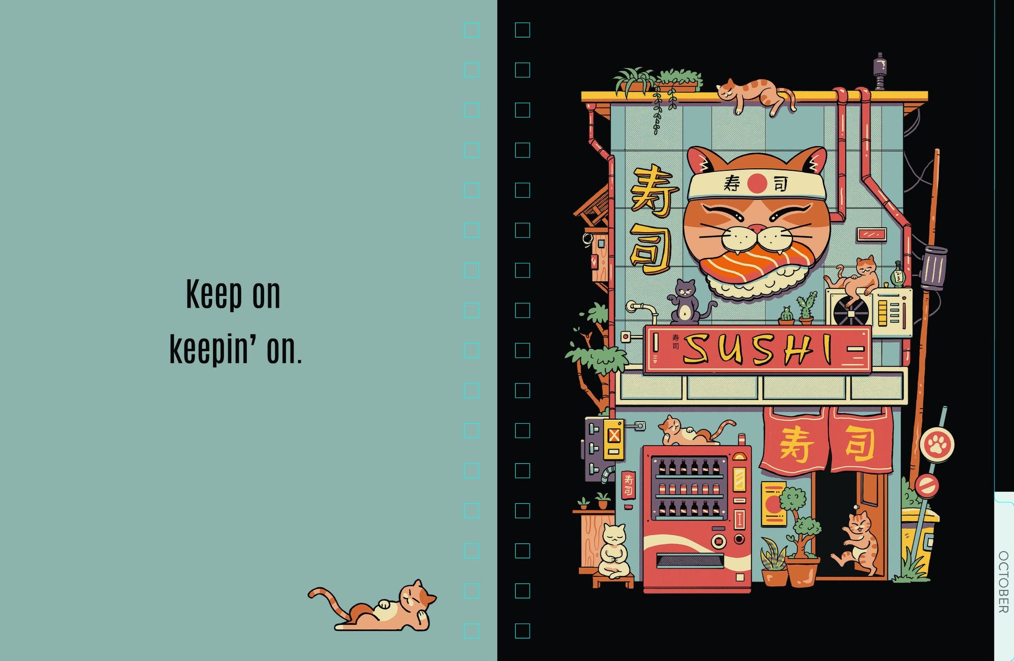 2026-2027 Chunky Planner Cat Café