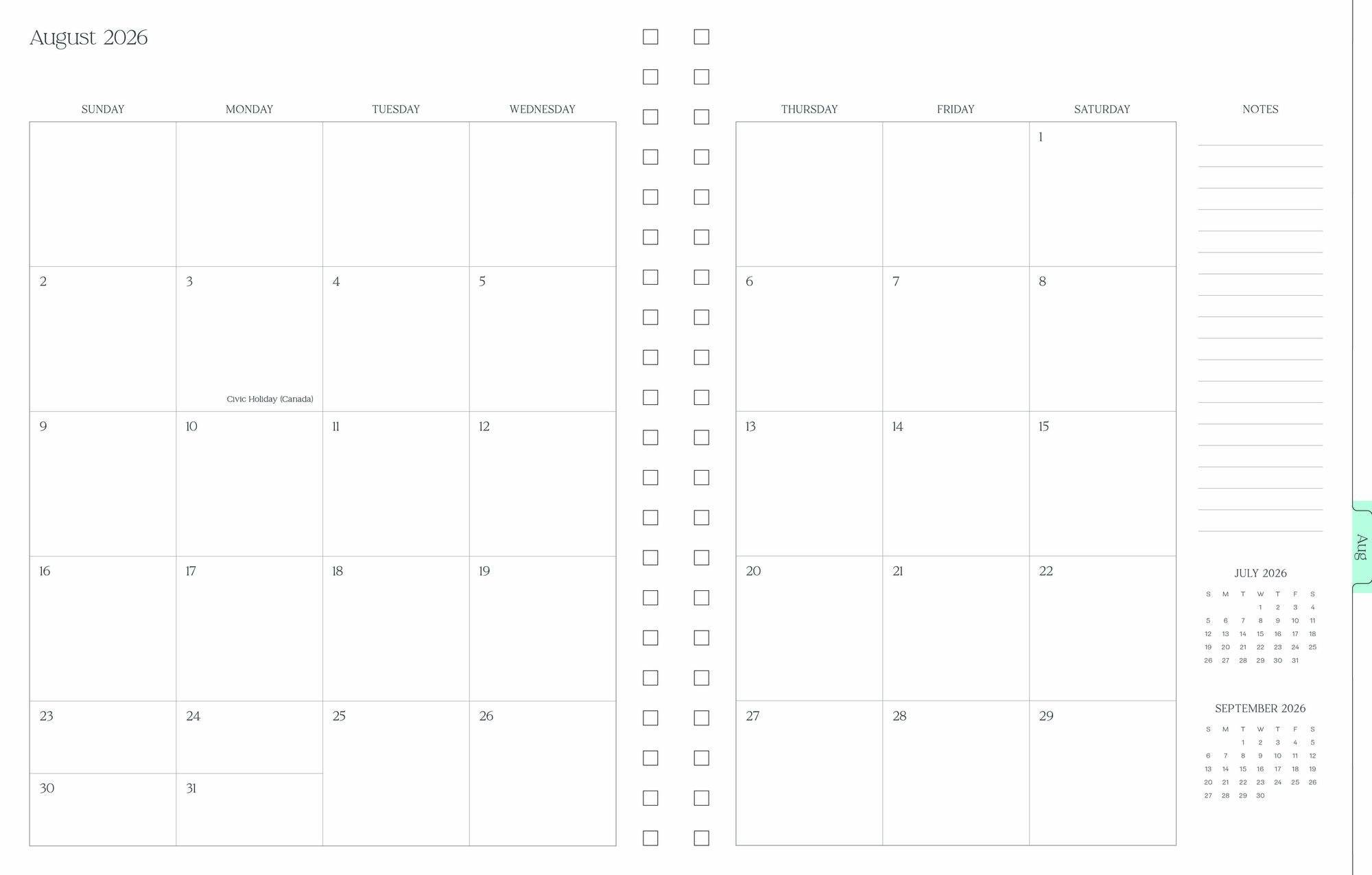2026-2027 Ultimate Planner Sunflower Bees