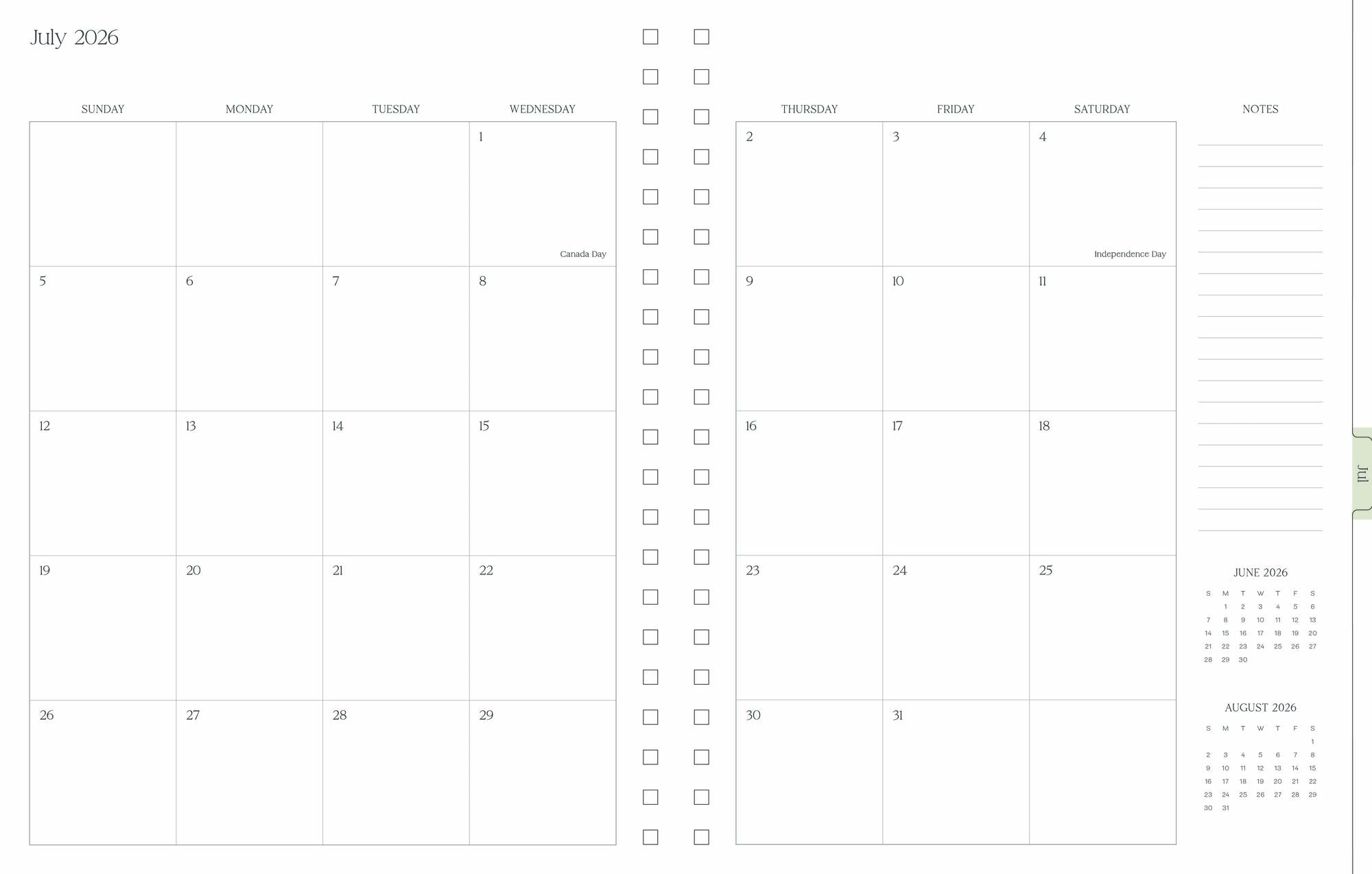 2026-2027 Ultimate Planner Sunflower Bees
