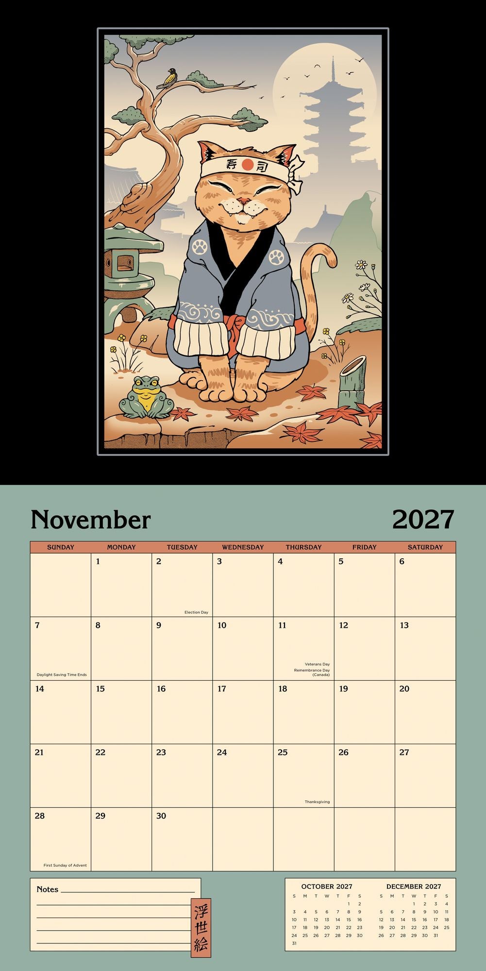 2027 Wall Calendar - Vincent Trinidad Cats