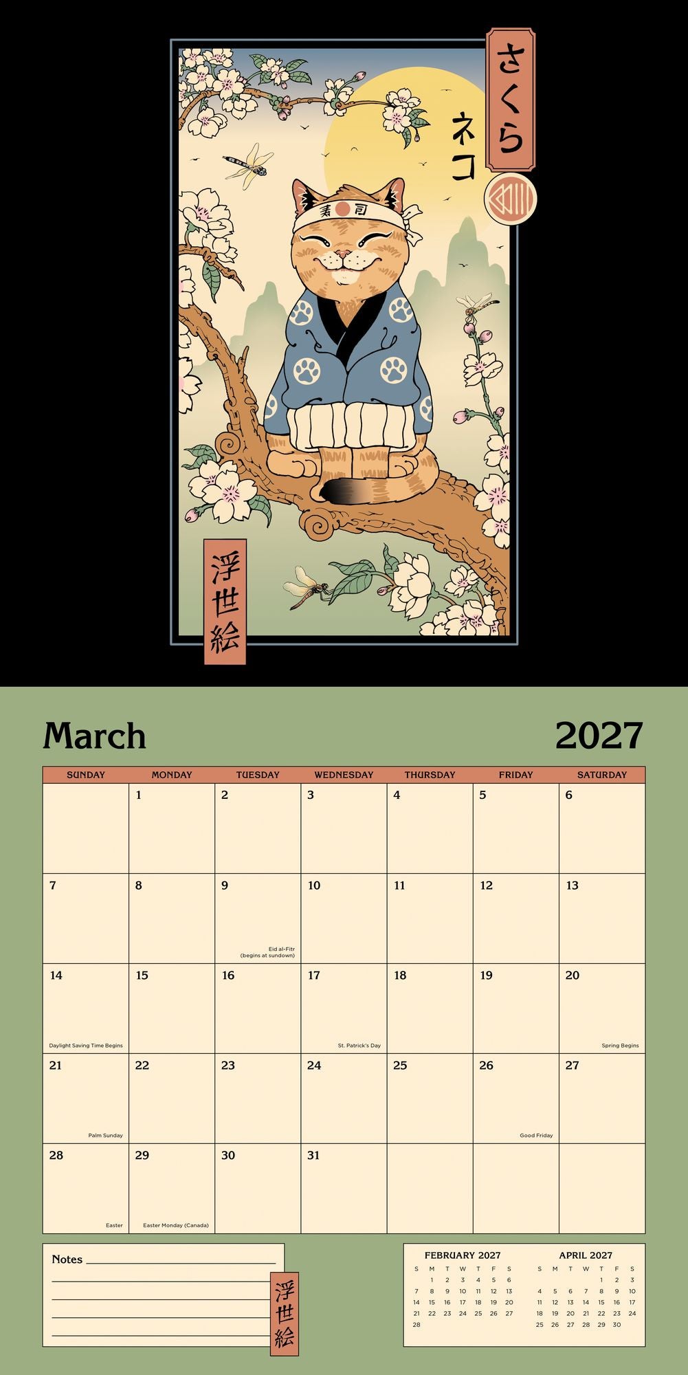 2027 Wall Calendar - Vincent Trinidad Cats