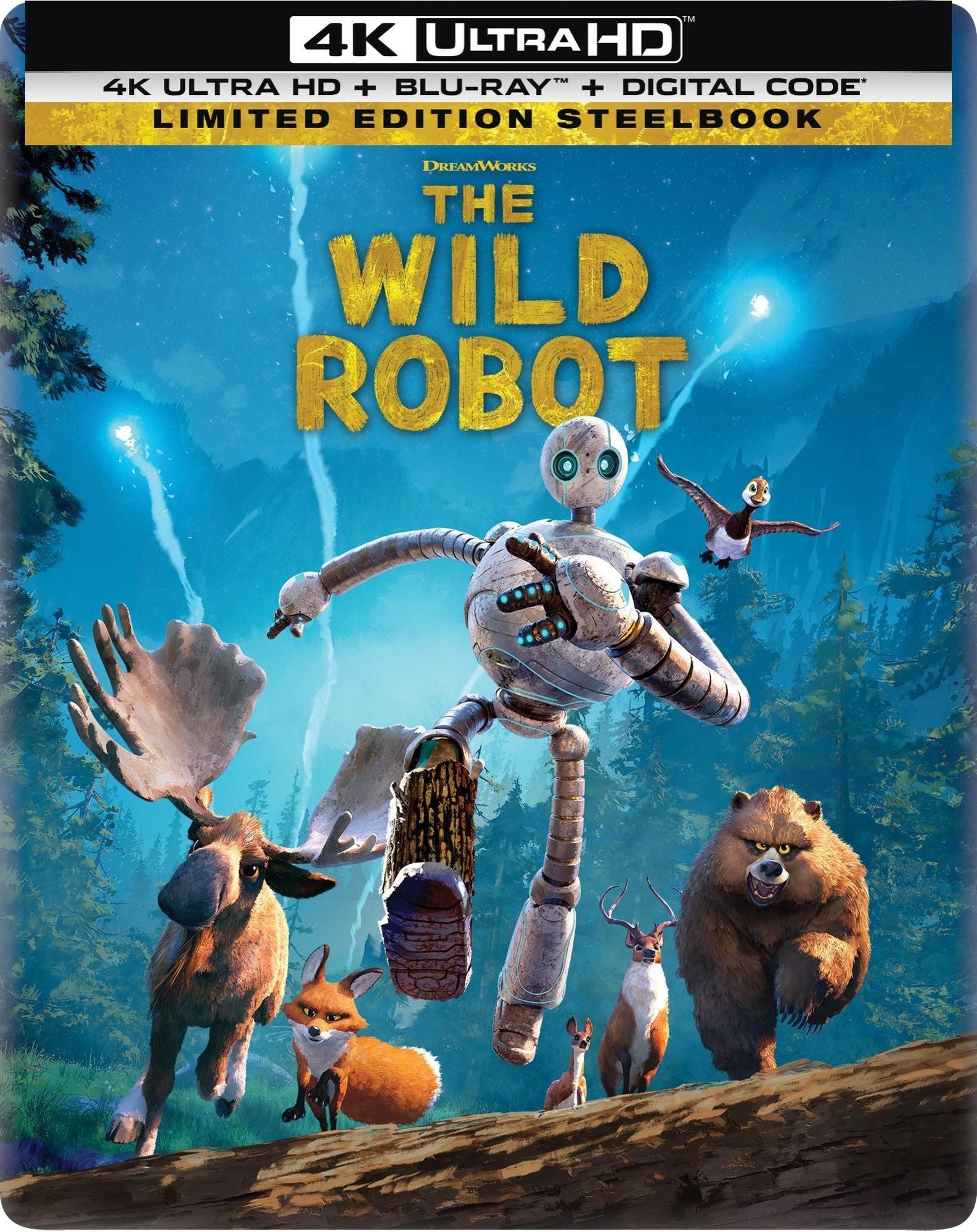The Wild Robot [4K Ultra HD Blu-ray] [Steelbook]