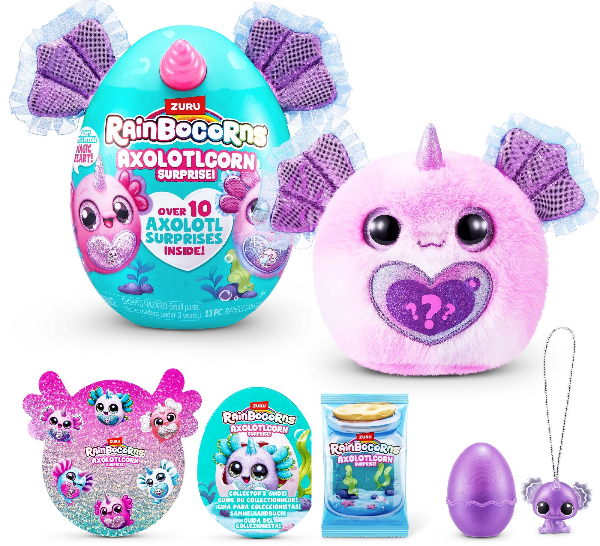 S001-RAINBOCORNS-SPARKLE HEART SURPRISE-SERIES 1-AXOLOTLCORN SURPRISE-SHRINK WRAP,2Facing6pcs/PDQ,12pcs/2PDQ/CTN