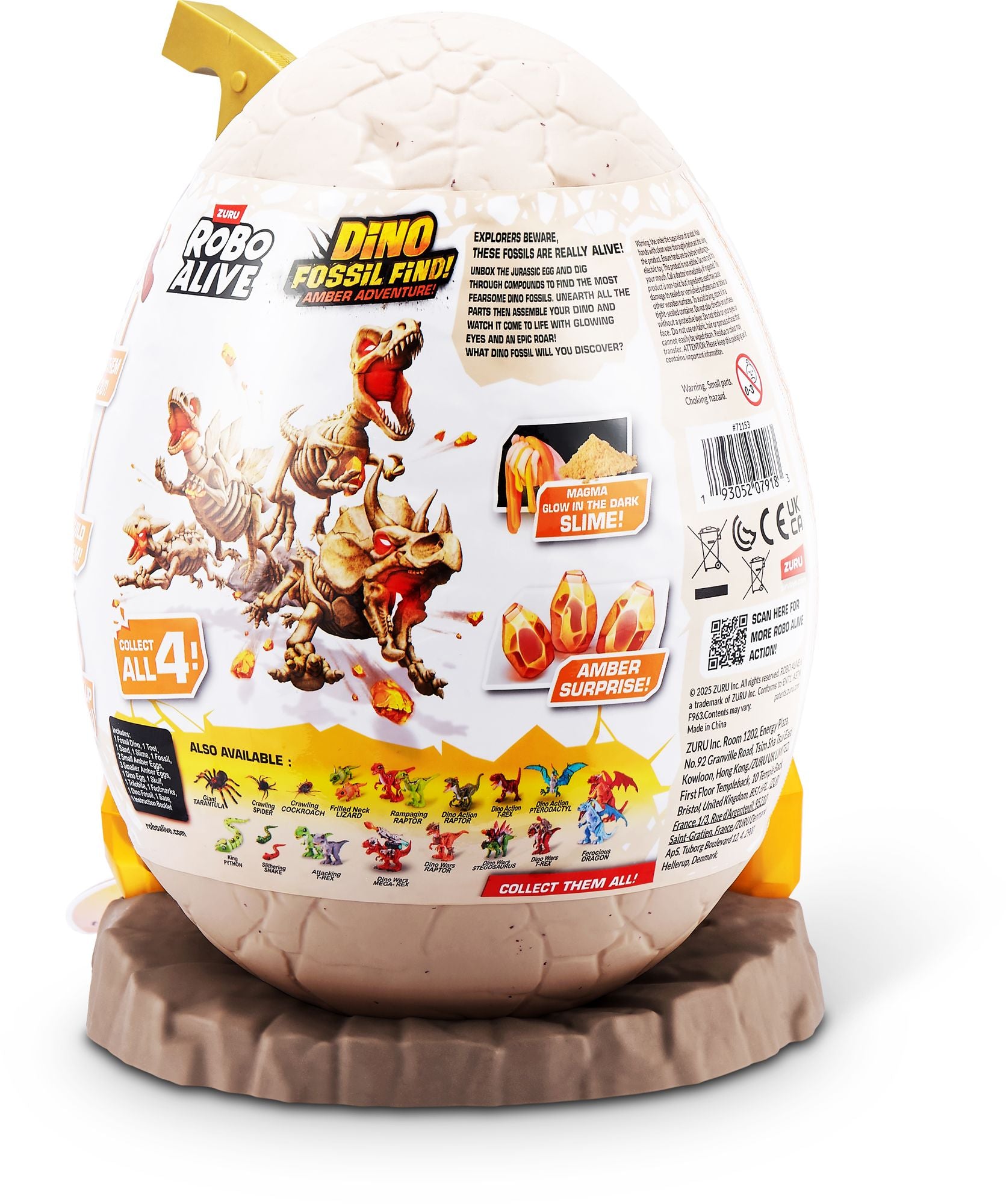 ROBO ALIVE DINO FOSSIL FIND AMBER ADVENTURE