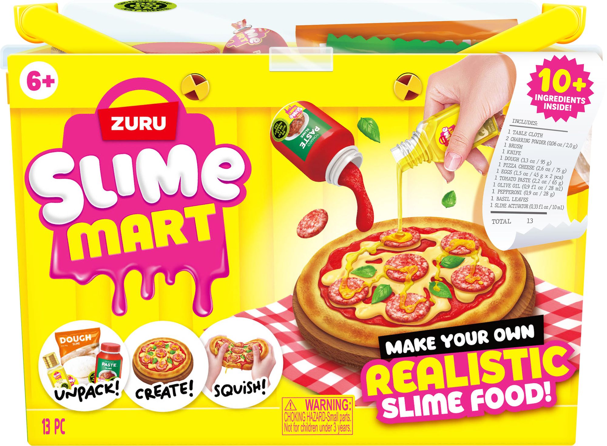 S001-SLIME MART-SMALL SHOPPING BASKET-SERIES 1-FAST FOOD-WINDOW BOX,4PCS/CTN