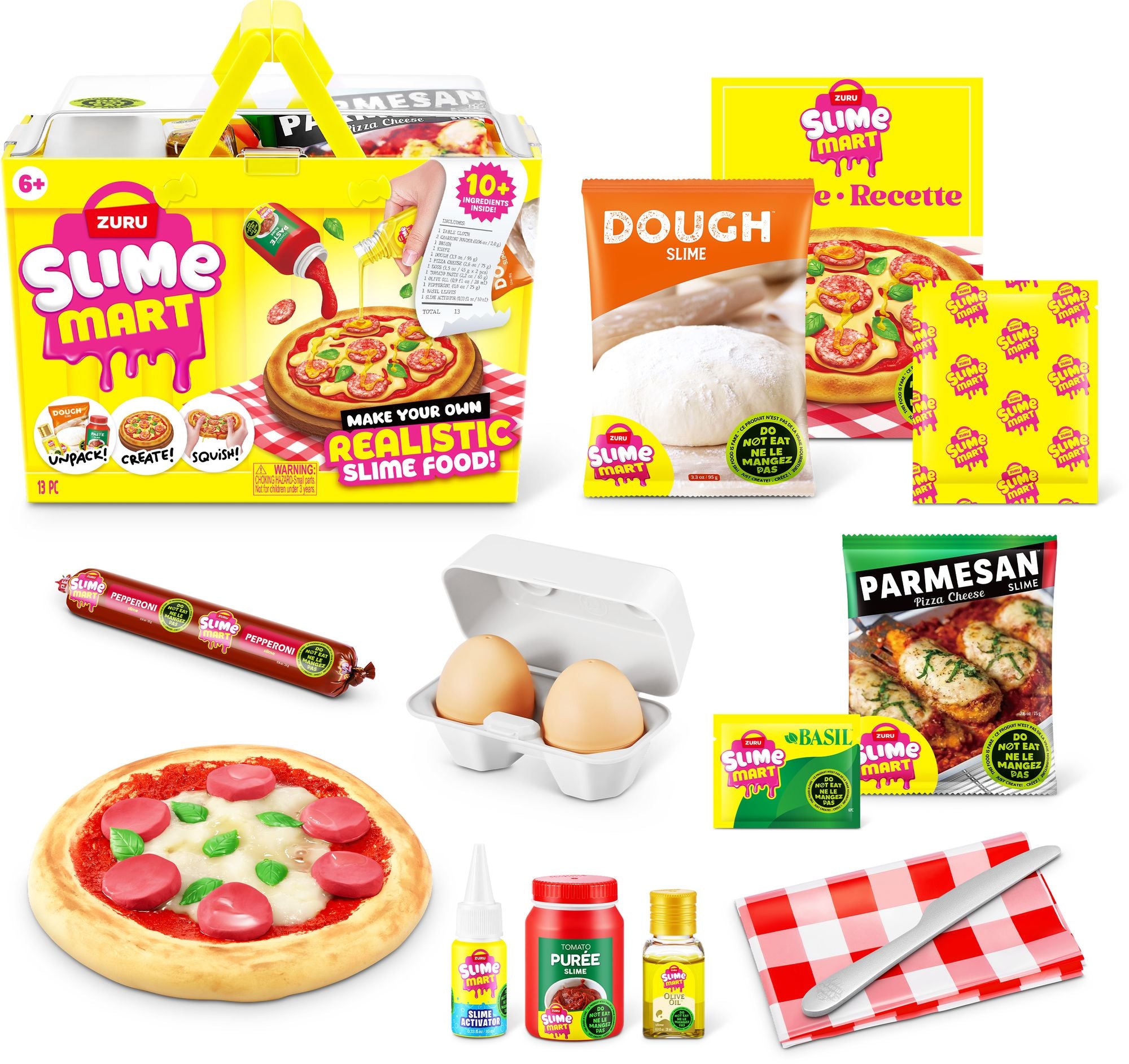 S001-SLIME MART-SMALL SHOPPING BASKET-SERIES 1-FAST FOOD-WINDOW BOX,4PCS/CTN