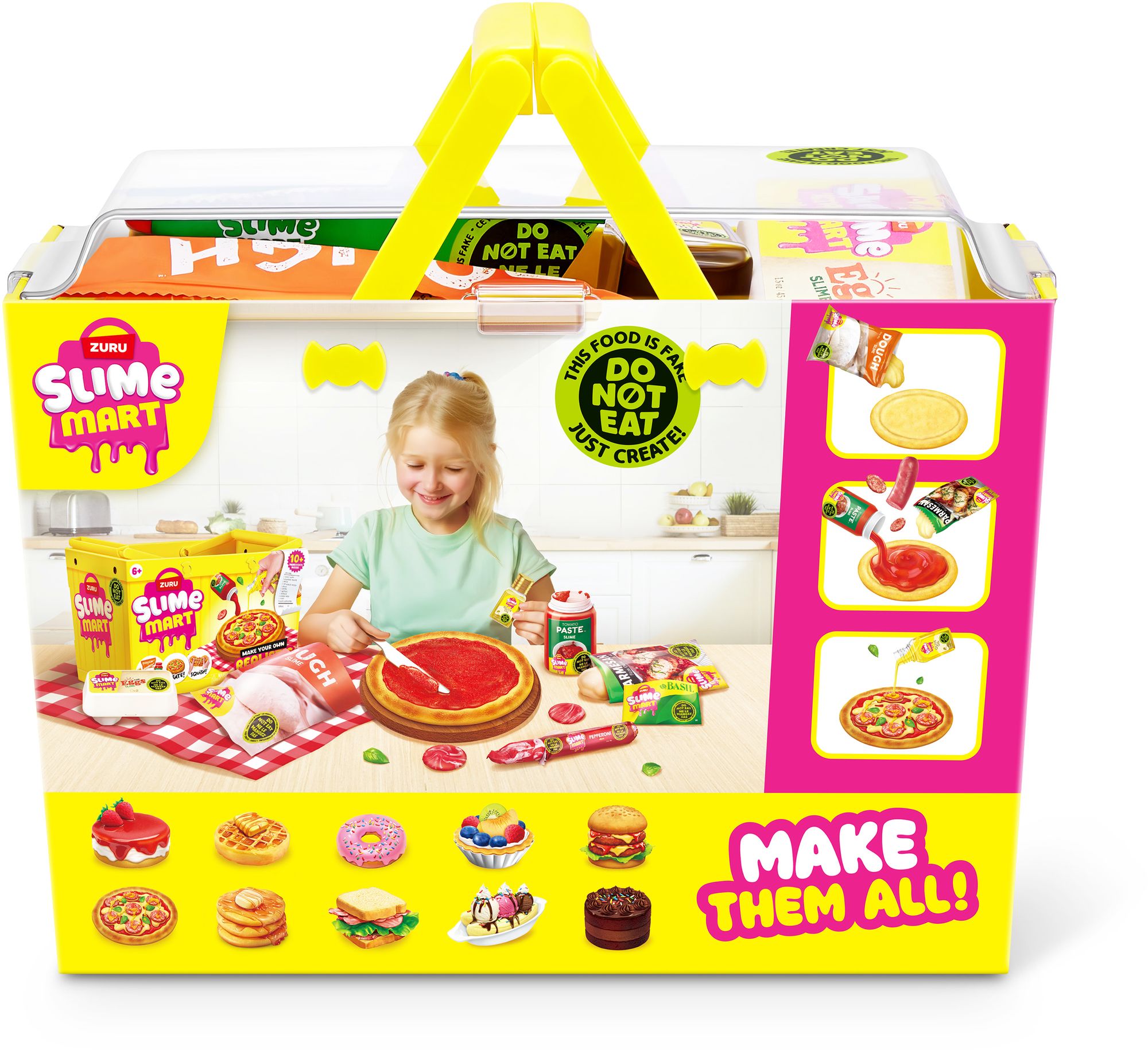 S001-SLIME MART-SMALL SHOPPING BASKET-SERIES 1-FAST FOOD-WINDOW BOX,4PCS/CTN