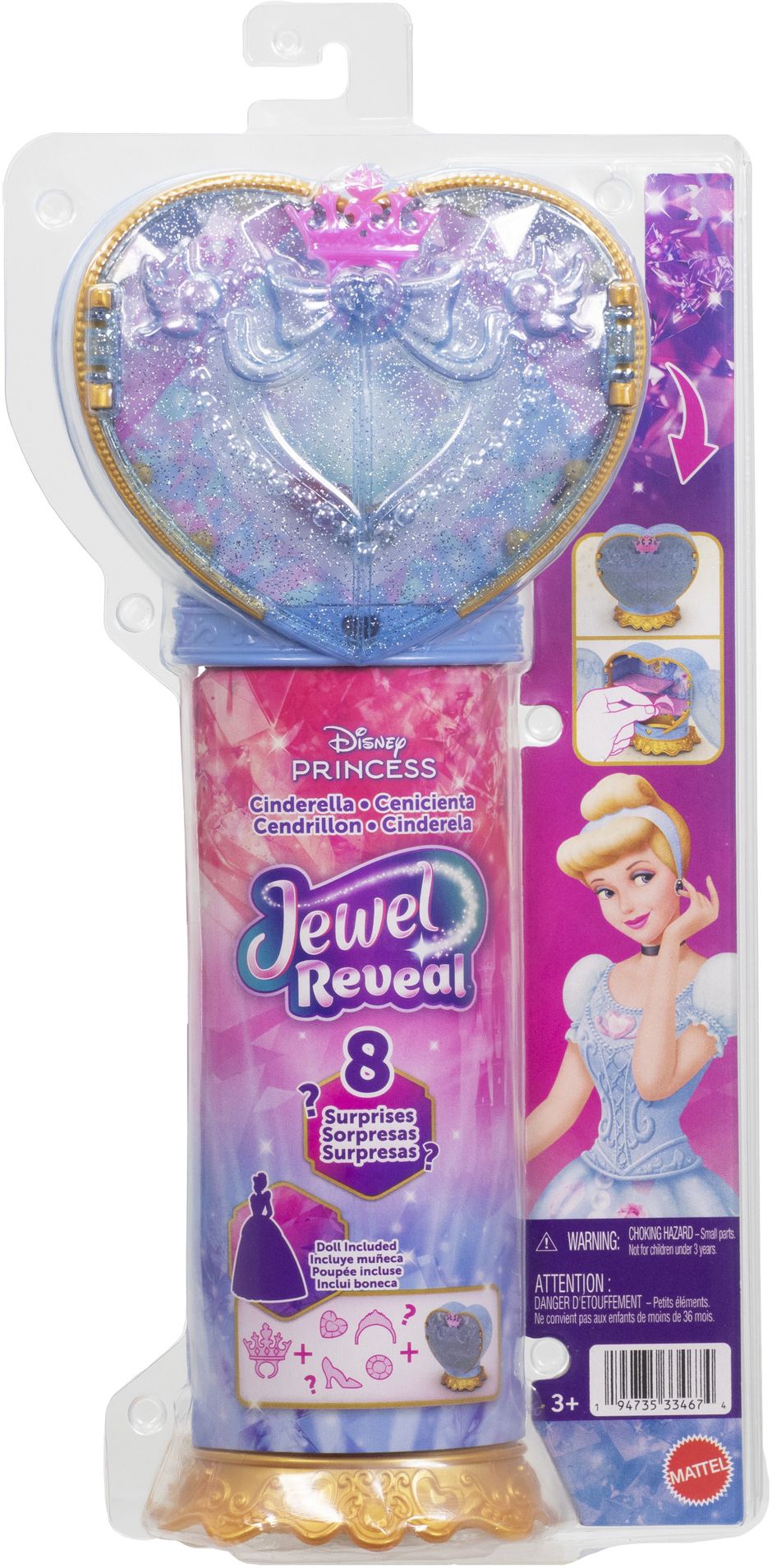 Disney Princess JEWEL REVEAL¿ Cinderella Doll JHL50