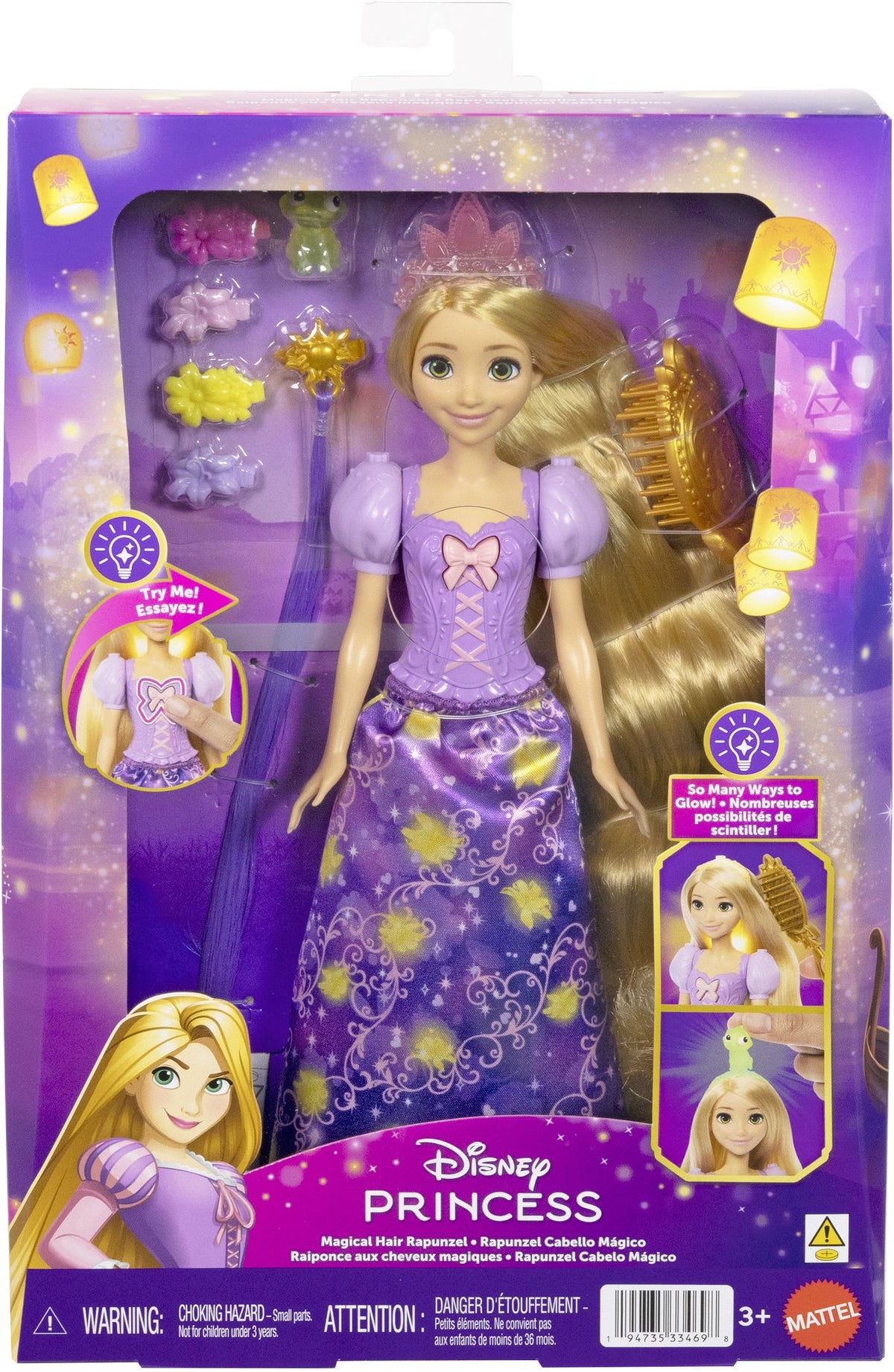 Disney Princess Magical Hair Rapunzel Fashion Doll JHL46