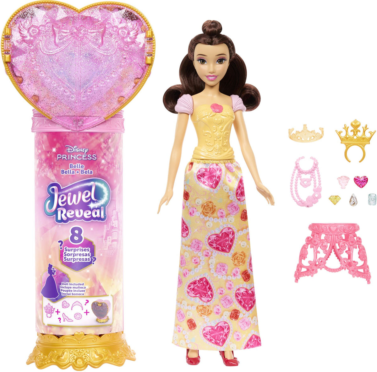Disney Princess JEWEL REVEAL¿ Belle Doll JHL51