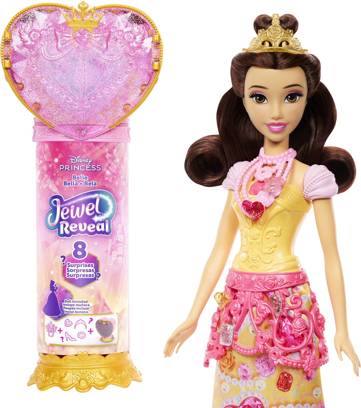 Disney Princess JEWEL REVEAL¿ Belle Doll JHL51