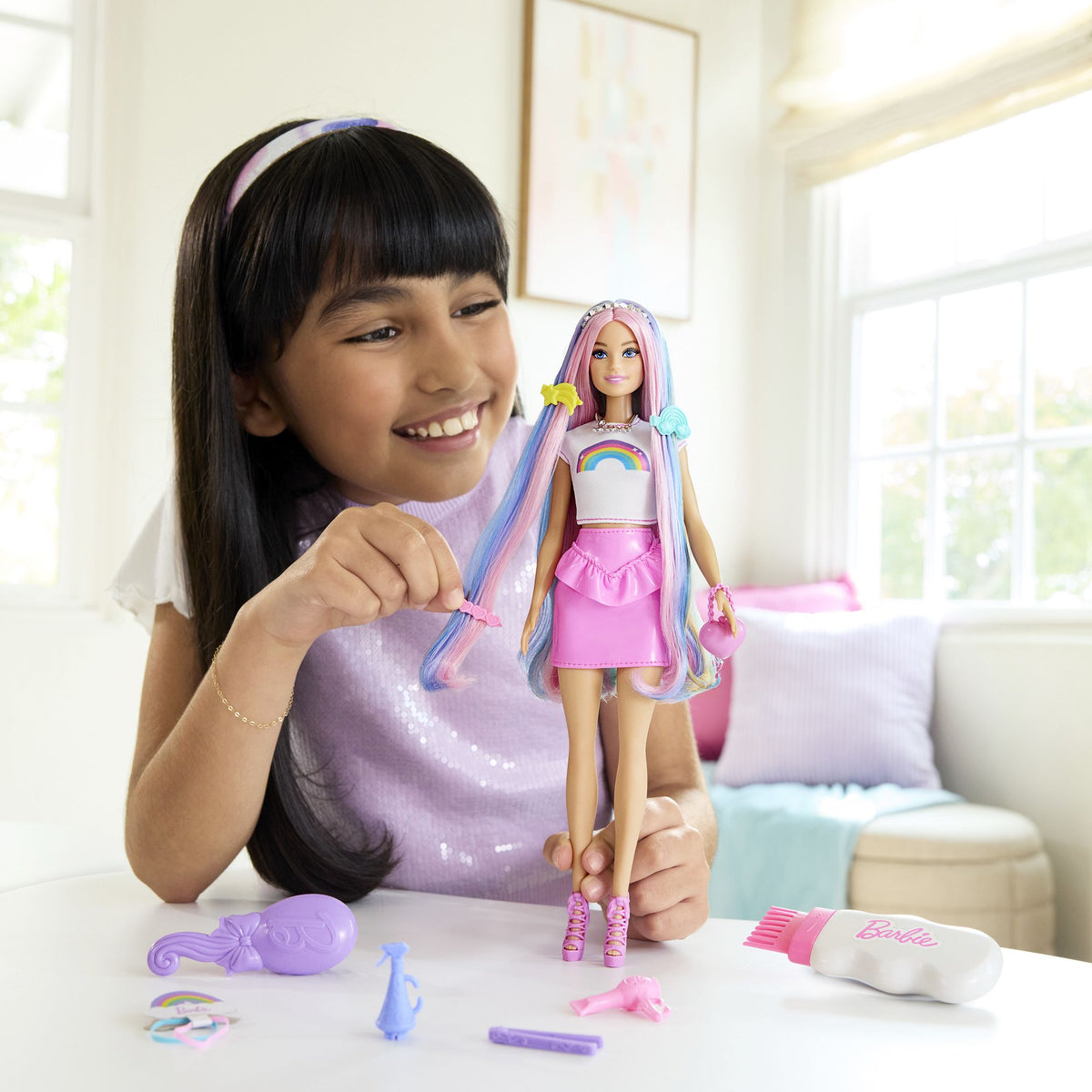 BARBIE RAINBOW SPARKLE HAIR PLAY 1 JJP07