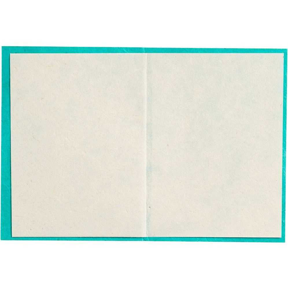 Gold Brush on Sea Green A2 Note Cards