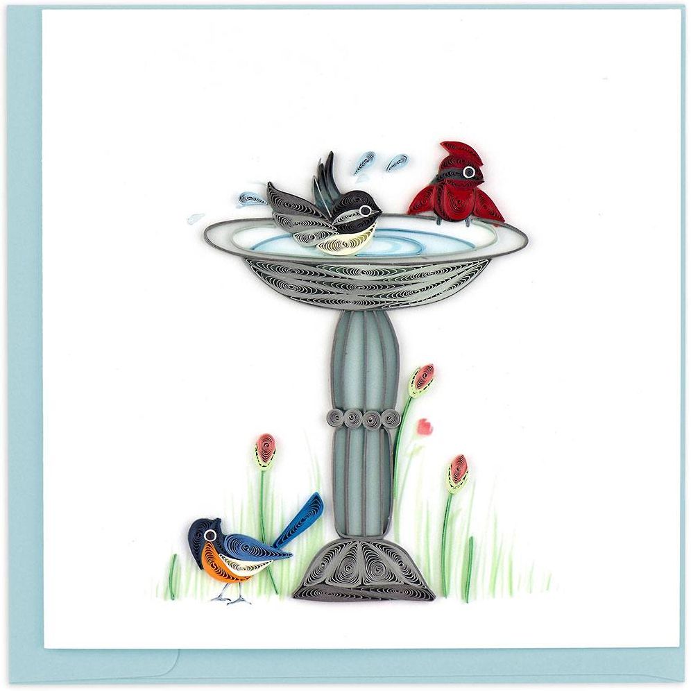 Quilling Swimming Birds Greeting Card